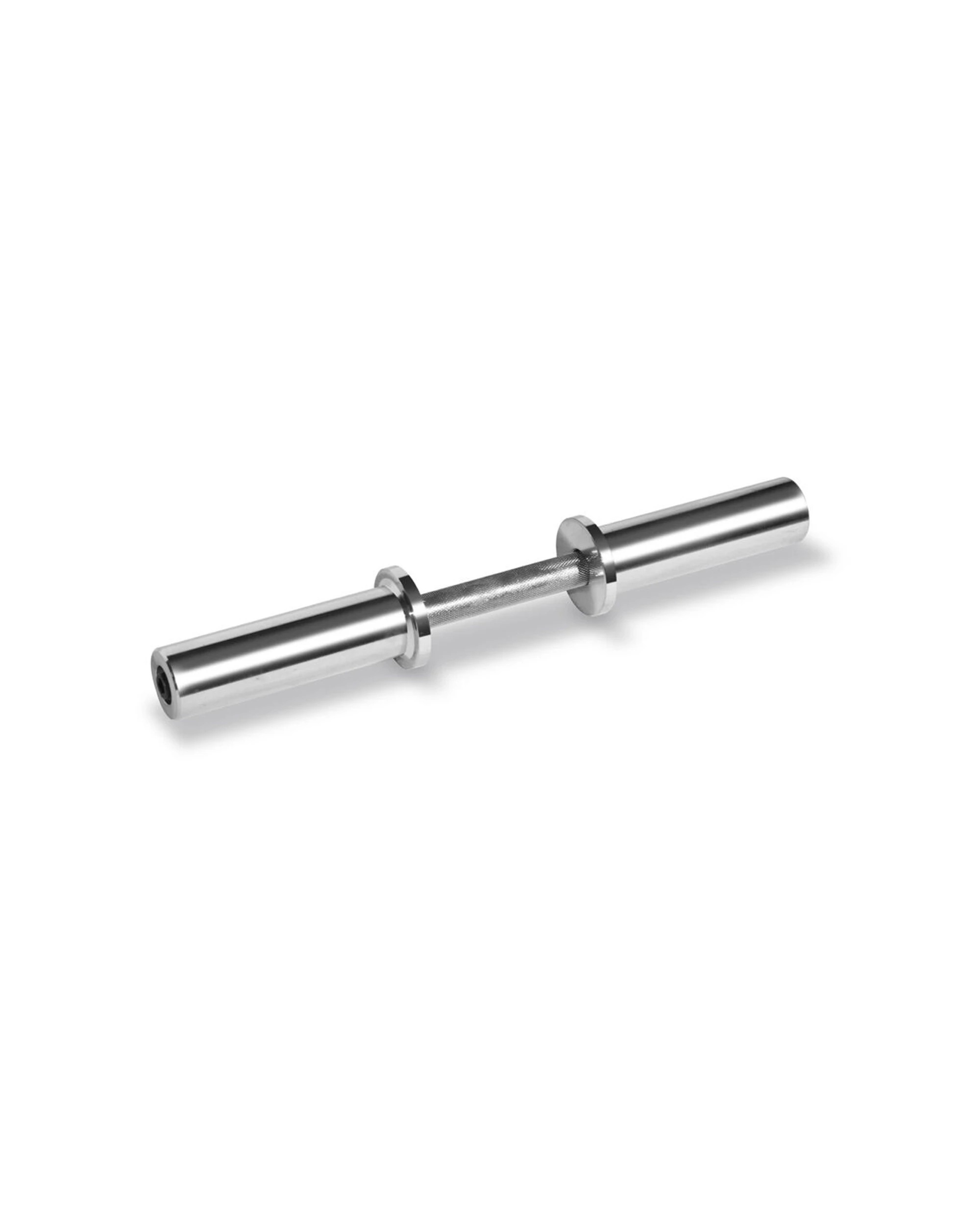 1 Bodyworx Olympic Dumbbell Handle V2 20 Inch 50mm Ends 80kg Capacity Steel - Silver, 1 of 3
