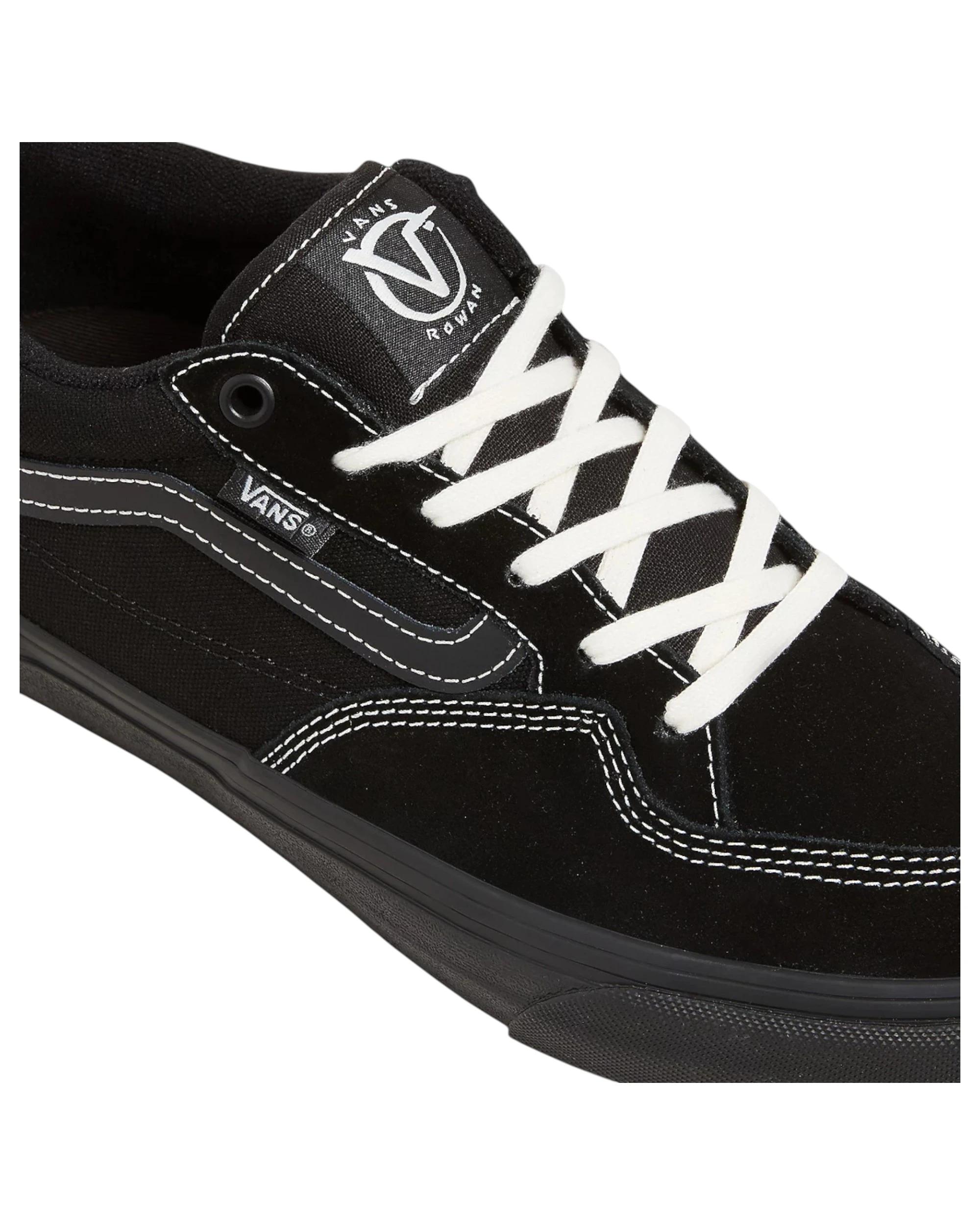 4 Vans Mens Rowan Pro Black/ Black Lace Up Shoes BLACK, 4 of 4