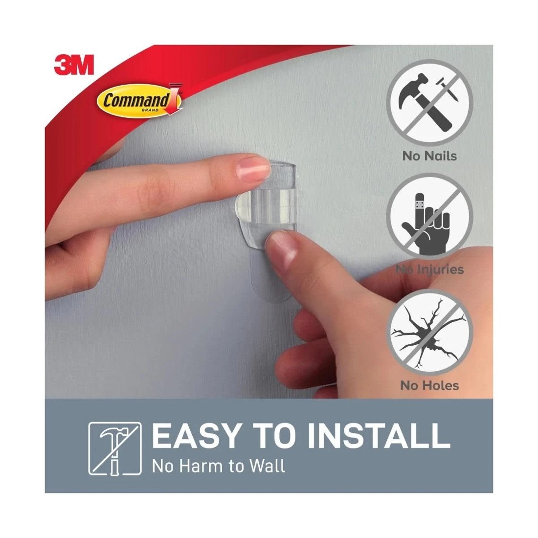 2 3M Command Round Cord Clips - Clear, 2 of 5