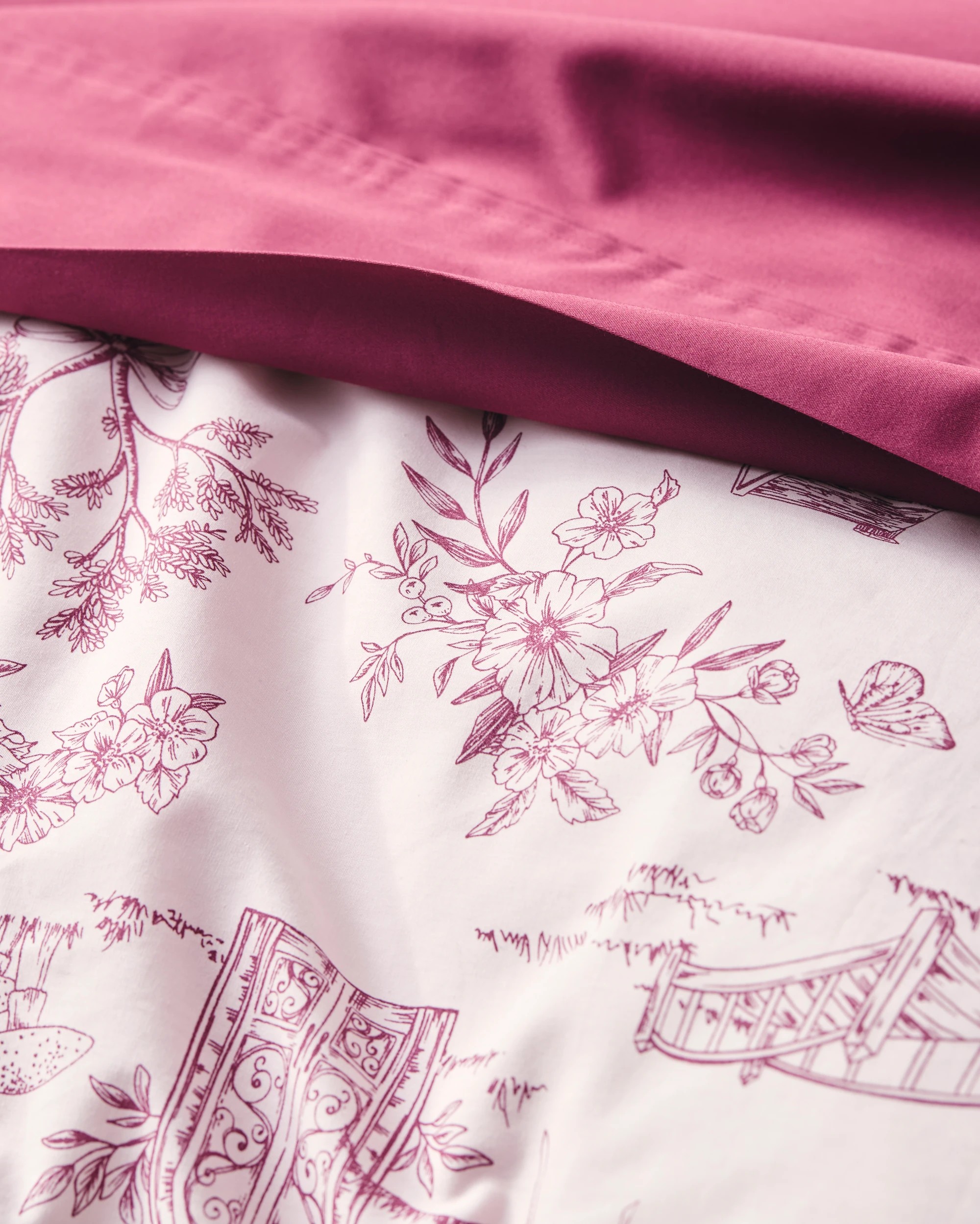 6 Target Holly Toile Australian Cotton Quilt Cover Set - Queen Bed - Pink, 6 of 10