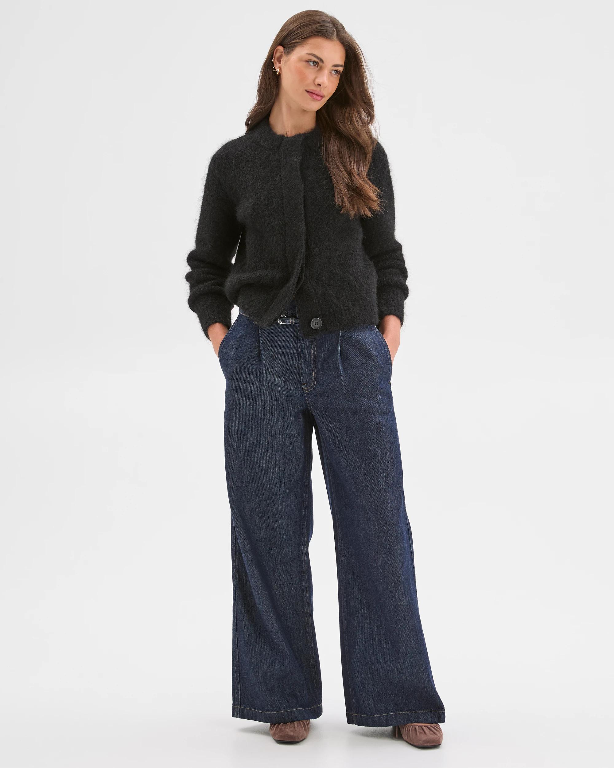 2 Target Petites Petites Plush Knit Cardigan BLACK, 2 of 8