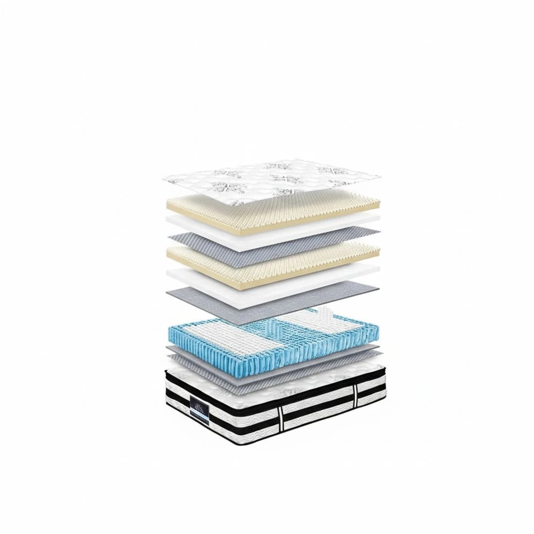 5 Giselle Bedding 34cm Mattress Euro Top Pocket Spring King Single - King Single Bed - Multi, 5 of 5