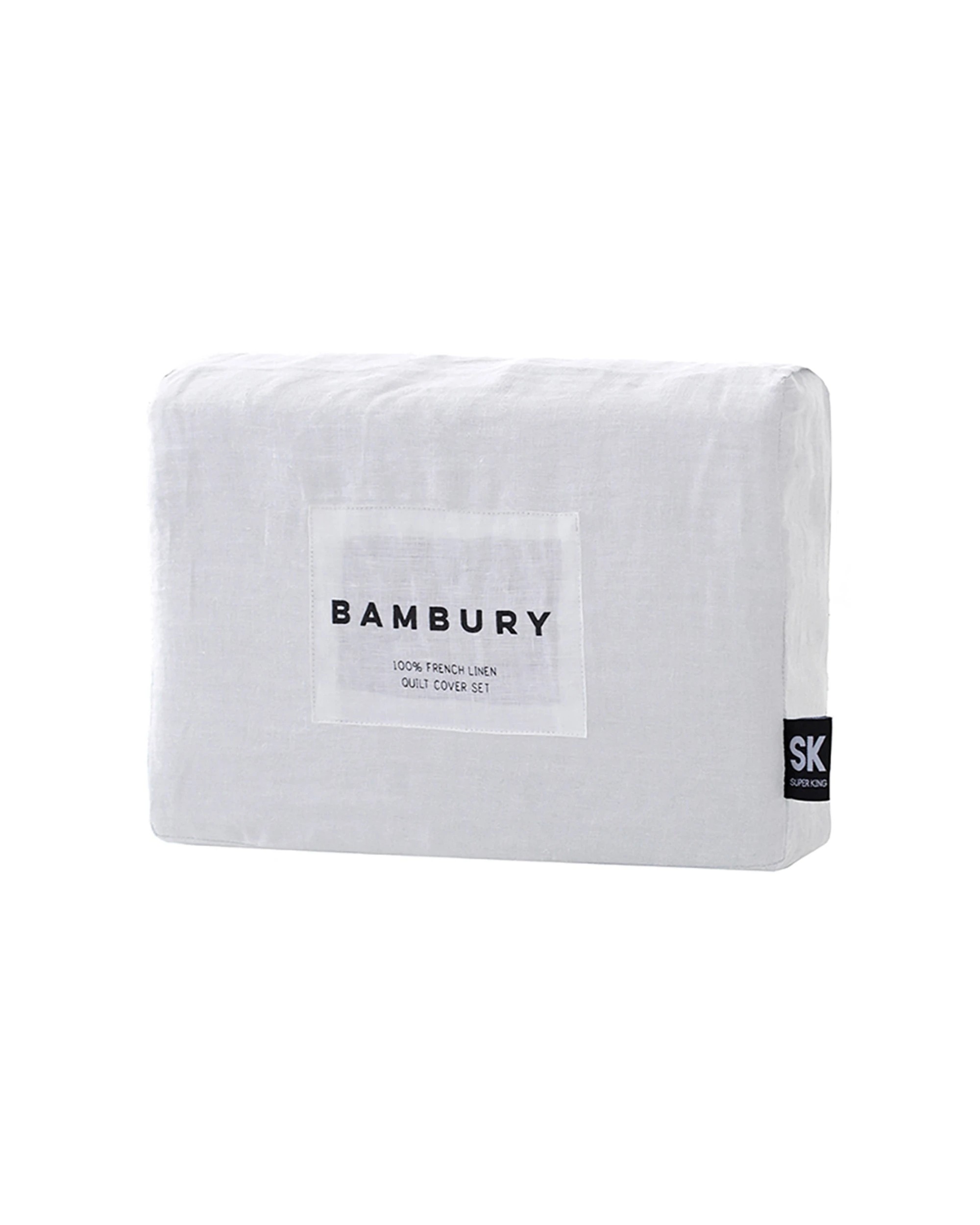 4 Bambury Linen Quilt Cover Set Ivory Soft Touch Woven - Multi, 4 of 4