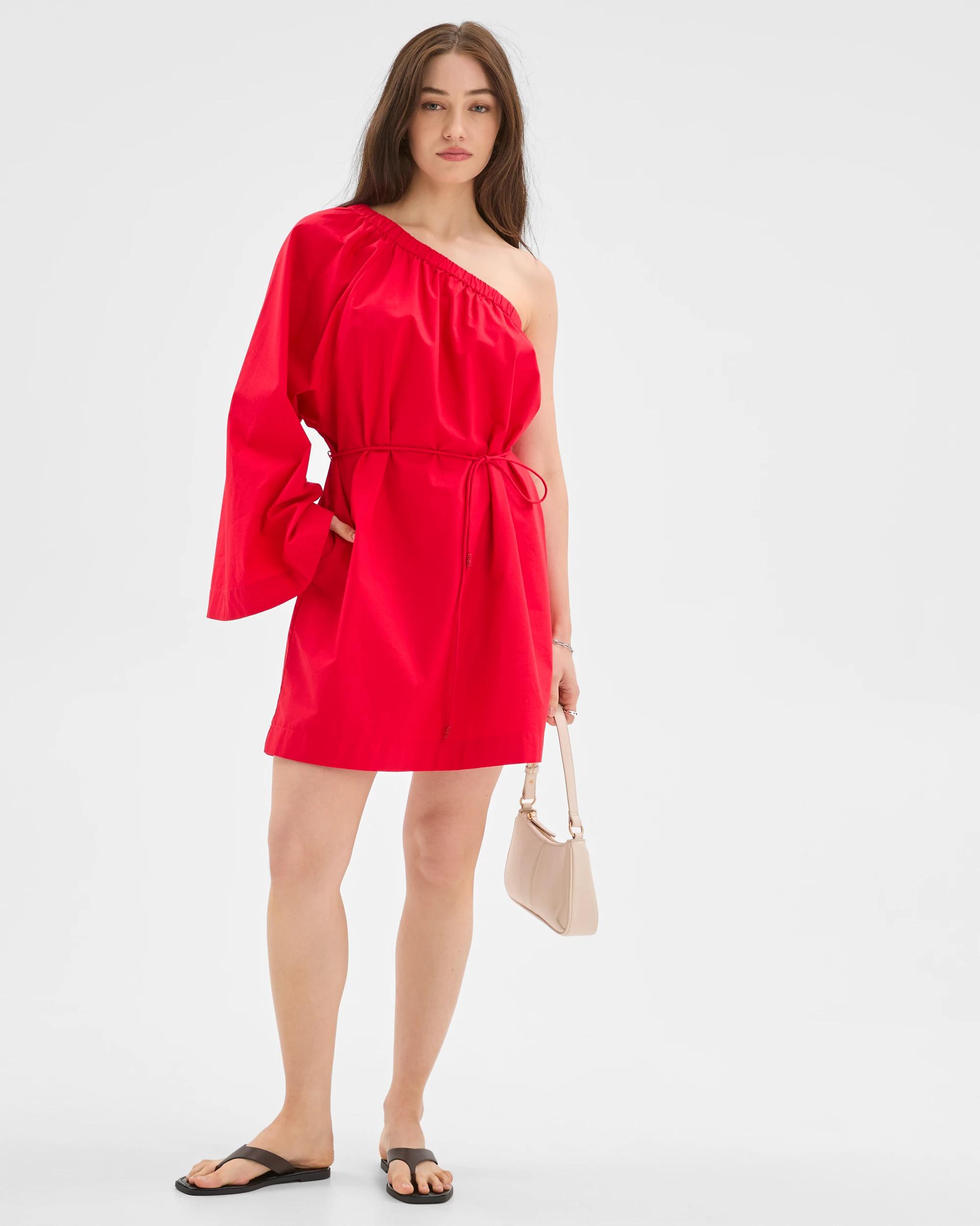 1 Lily Loves One Shoulder Dress FLAME, 1 of 6
