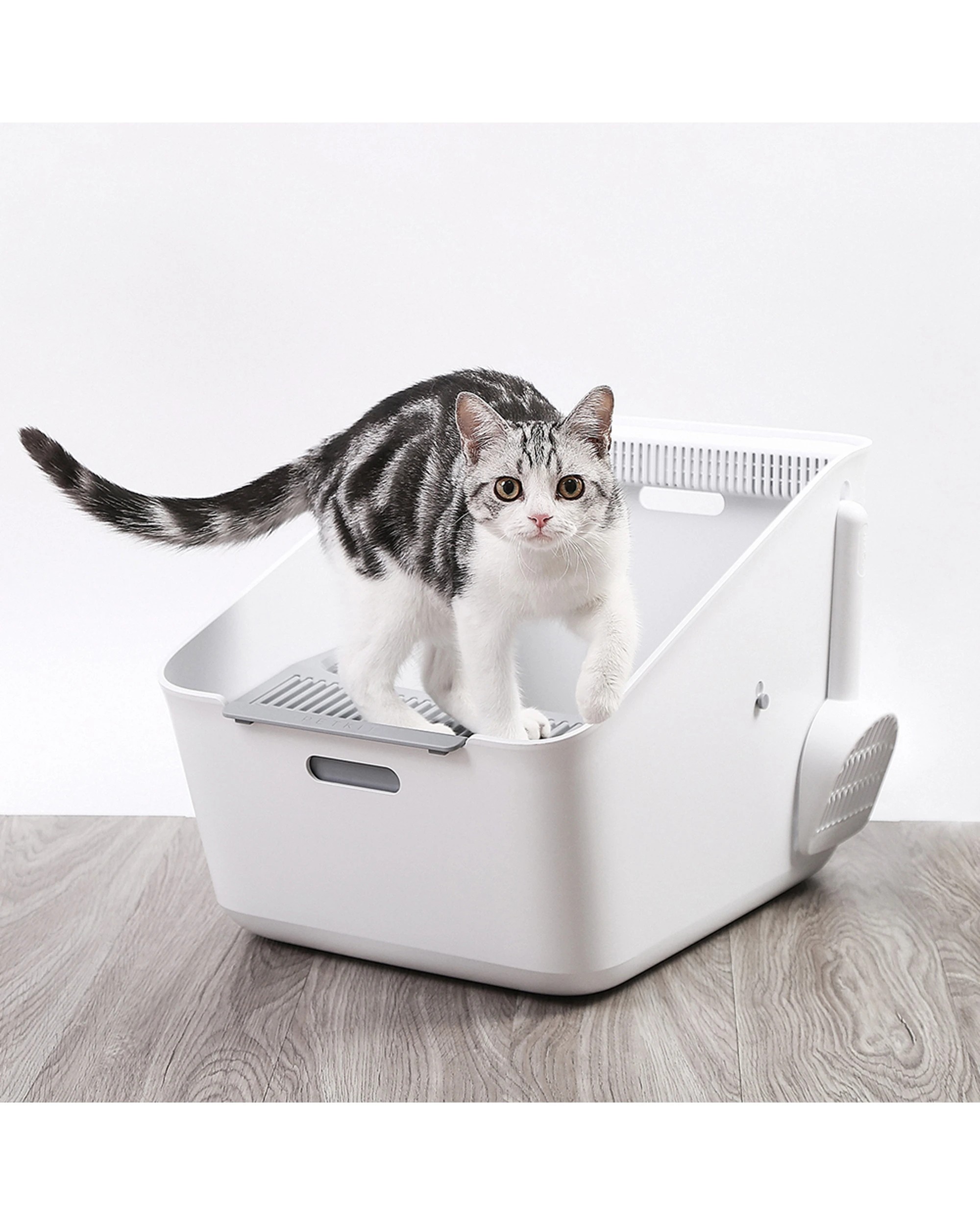 6 Petkit Pura Cat Litter Tray Box Toilet With Scoop Automatic Odour Removal - White, 6 of 6