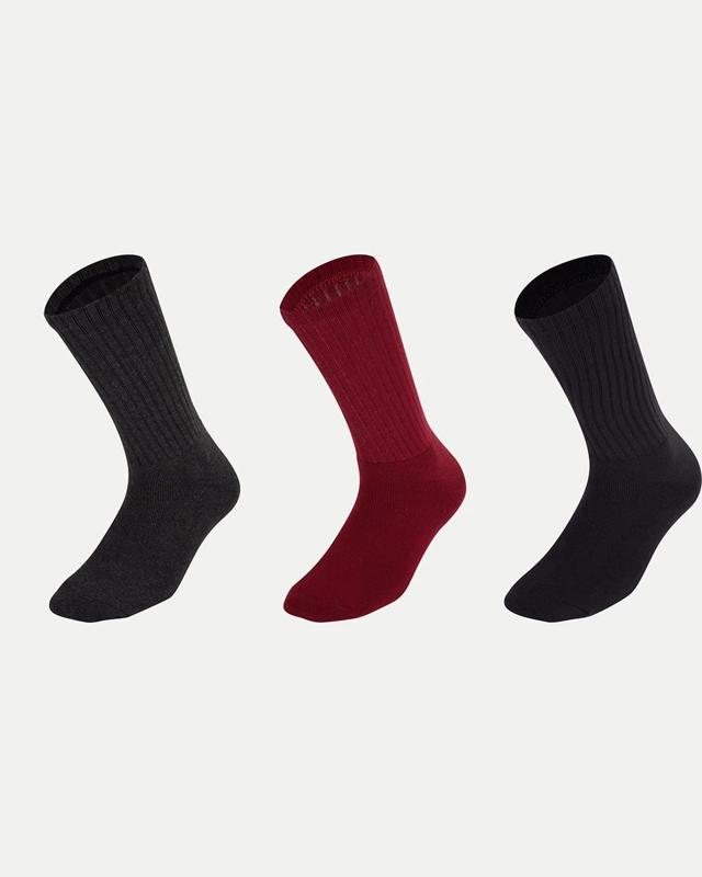 3 Pack Bamboo Rib Crew S