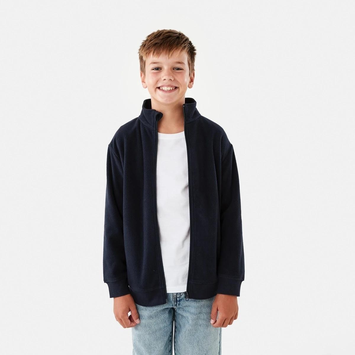 1 Zip Through Polar Fleece Sweatshirt Nvy Sphire, 1 of 10