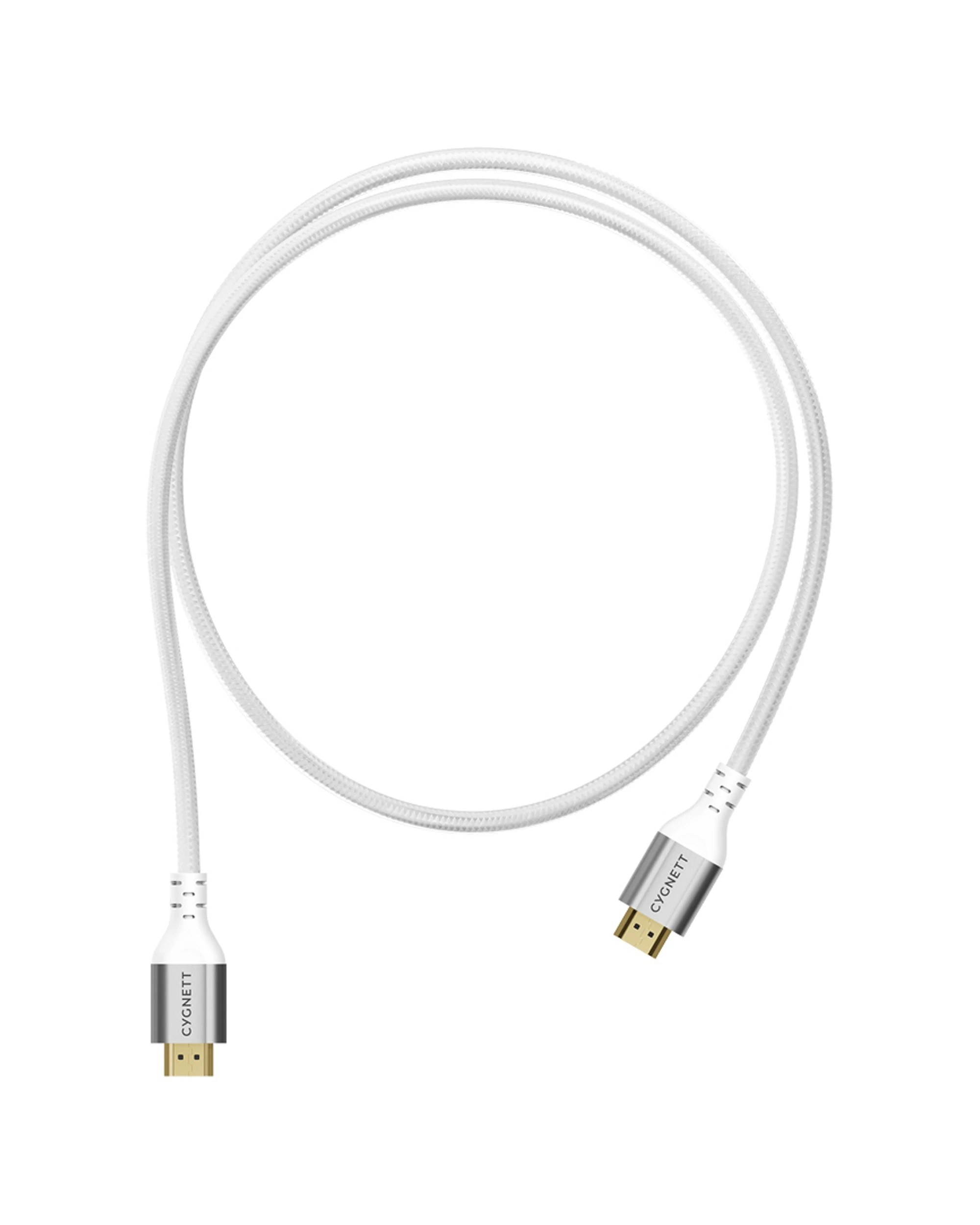 3 Cygnett 2PK Unite 8K Resolution HDMI to HDMI Braided Cable 1.5m - White, 3 of 5