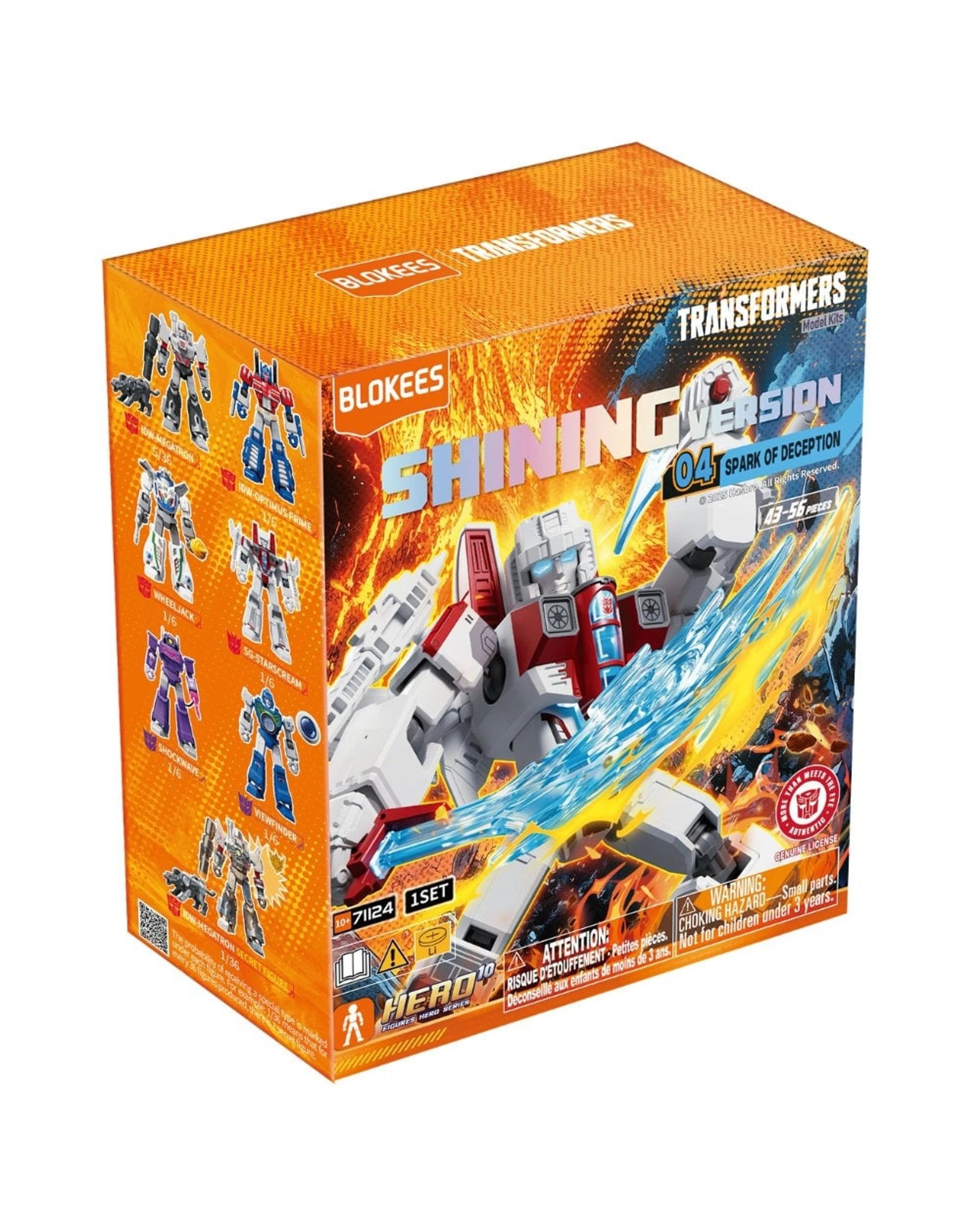 1 Blokees Transformers Shining Version 04 Spark of Deception Model Kit Blind Box, 1 of 9