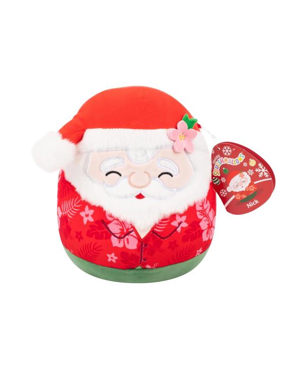 Squishmallows Christmas Nick the Santa Claus in Hawaiian Shirt 7.5 inch Plush