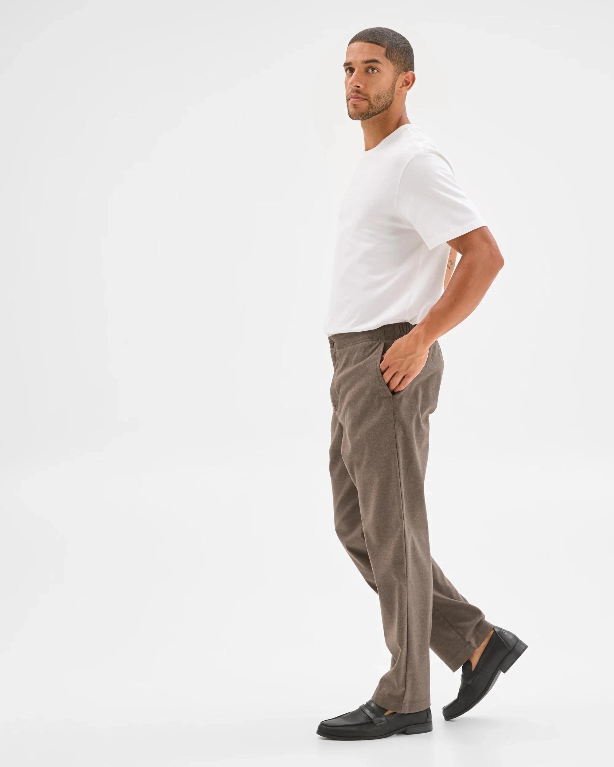 4 Target Man Brushed Relaxed Pants CHOCOLATE, 4 of 6