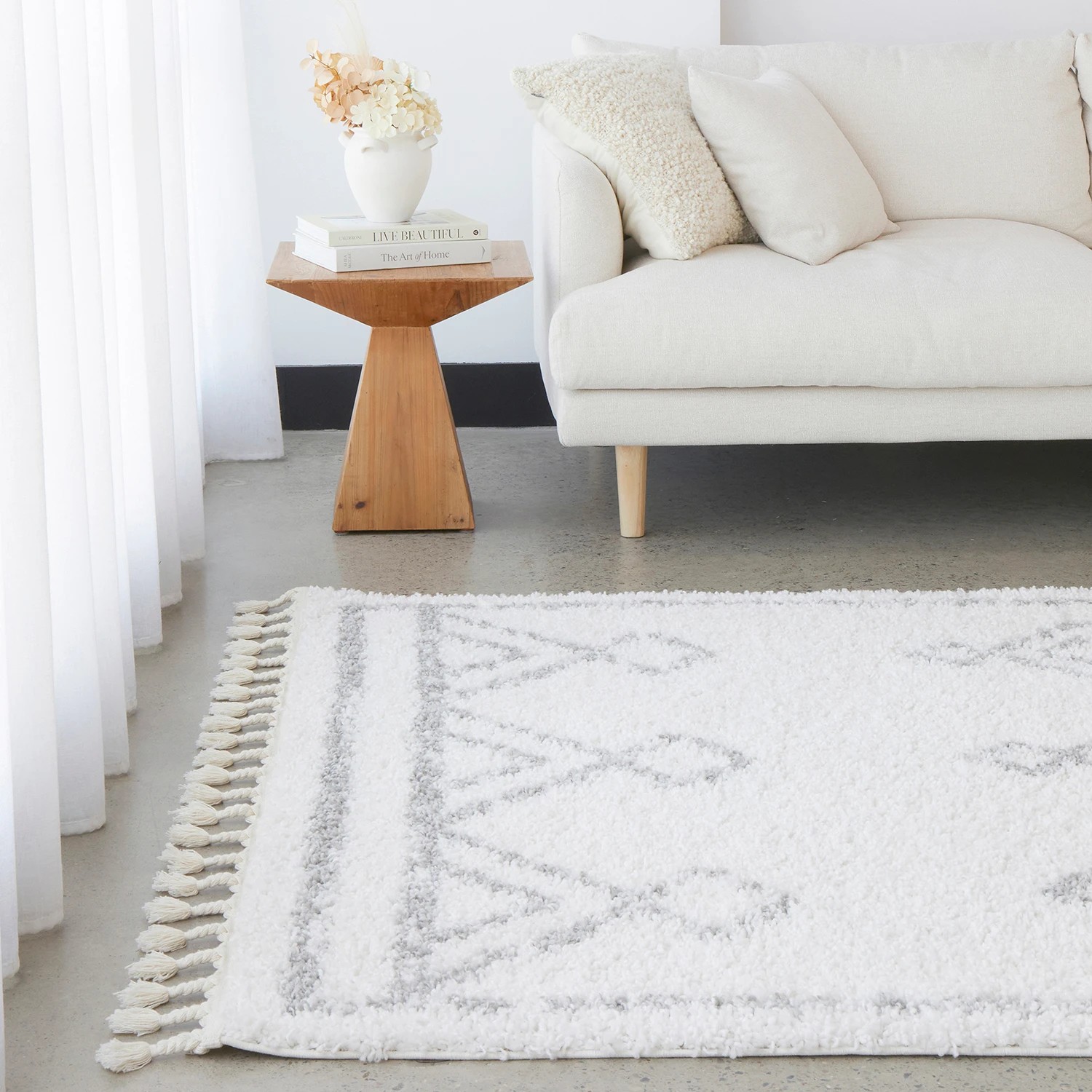 3 Common Ground Rugs Tangier Temara 380x280cm - Extra Large Power Loomed Pet Friendly Floor Rug - Natural, 3 of 9