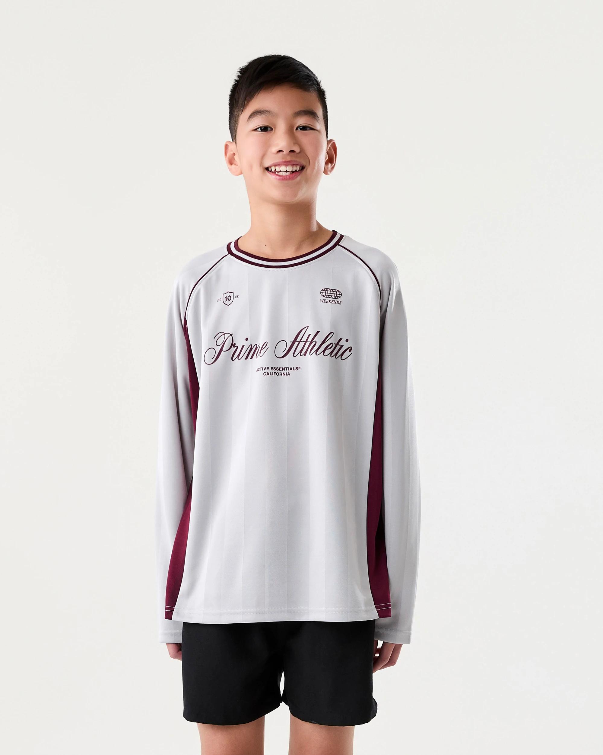 1 Long Sleeve Mesh Sports T-shirt Gry Slogan, 1 of 8