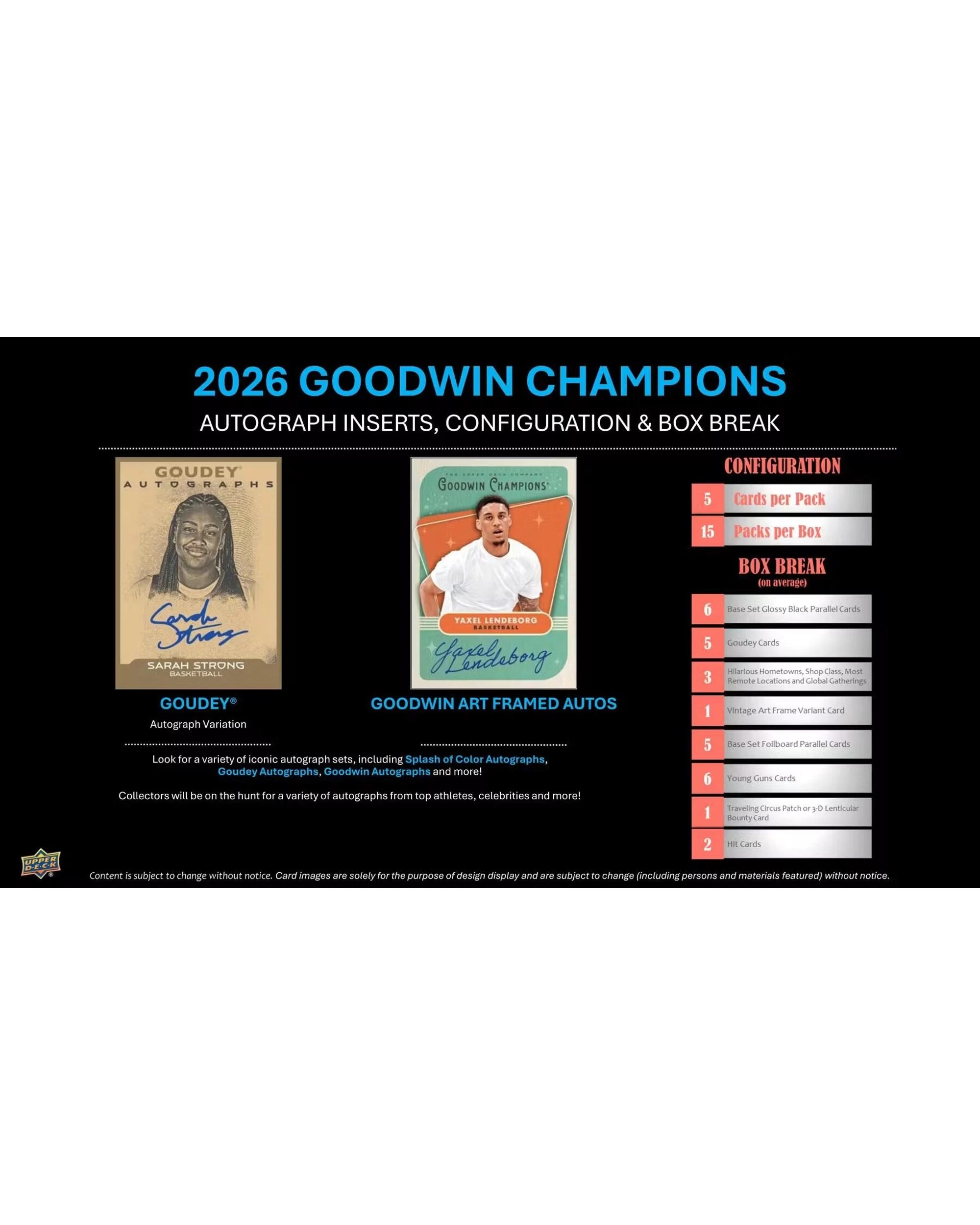 8 Upper Deck 2026 Goodwin Champions Hobby Box, 8 of 9