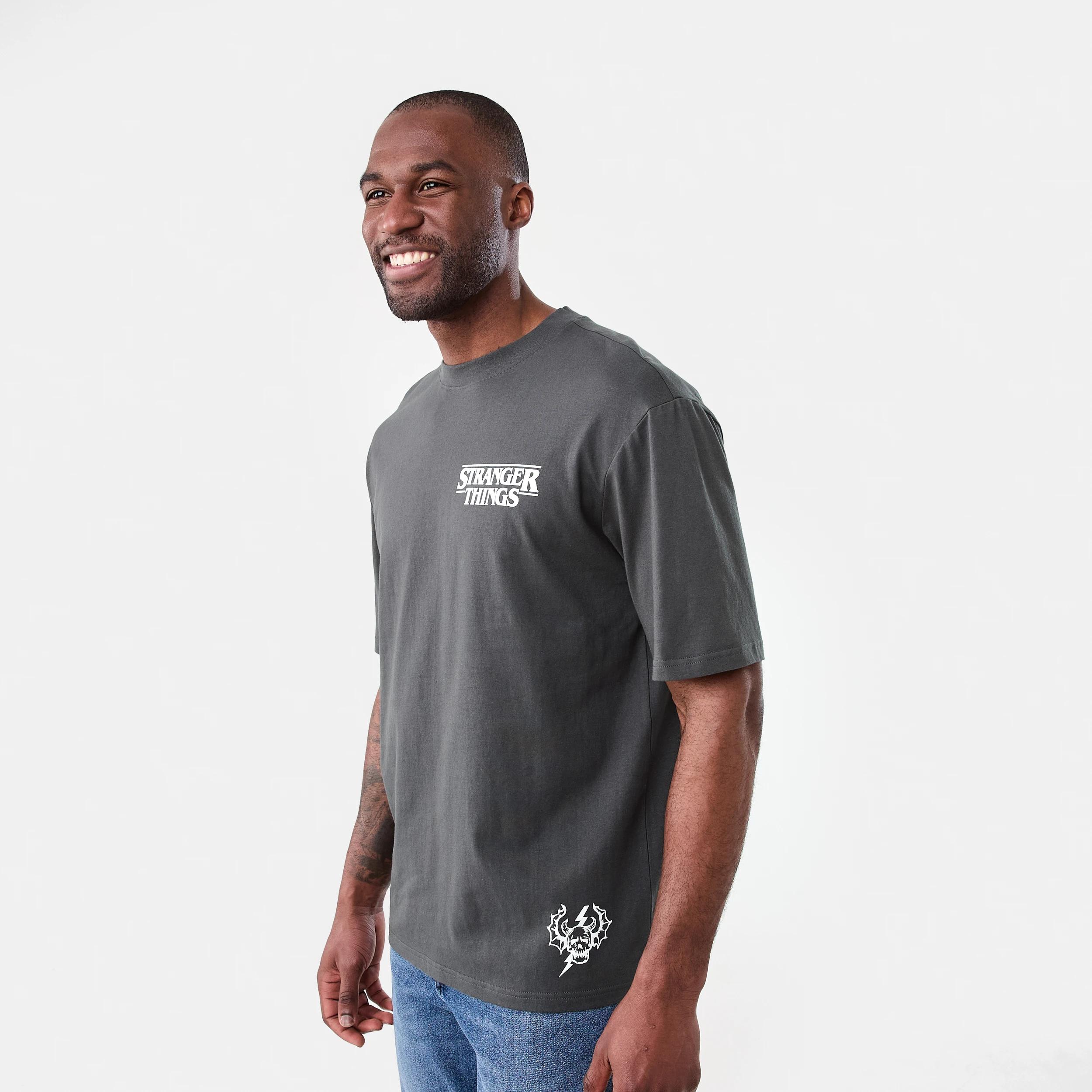 2 Stranger Things License Oversized T-shirt Blk Oyster, 2 of 8
