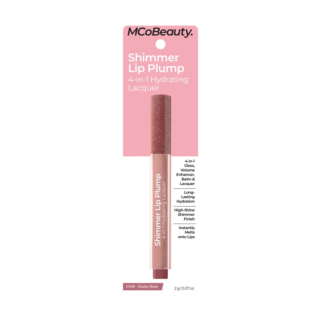 1 MCoBeauty Shimmer Lip Plump 4-in-1 Hydrating Lacquer - Chilli, 1 of 1