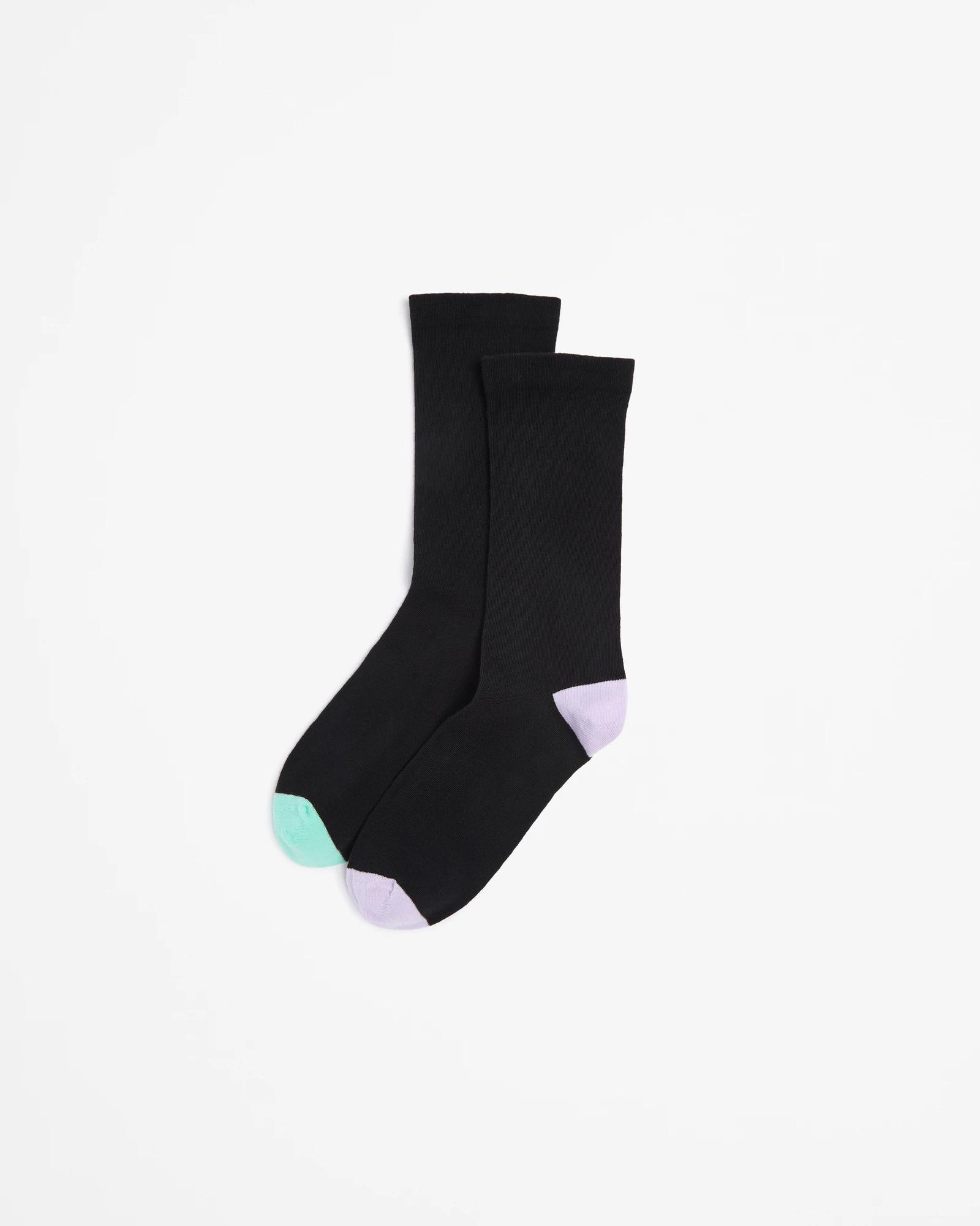 1 Target Australian Cotton Blend 2 Pack Crew Boot Socks BLACK, 1 of 3