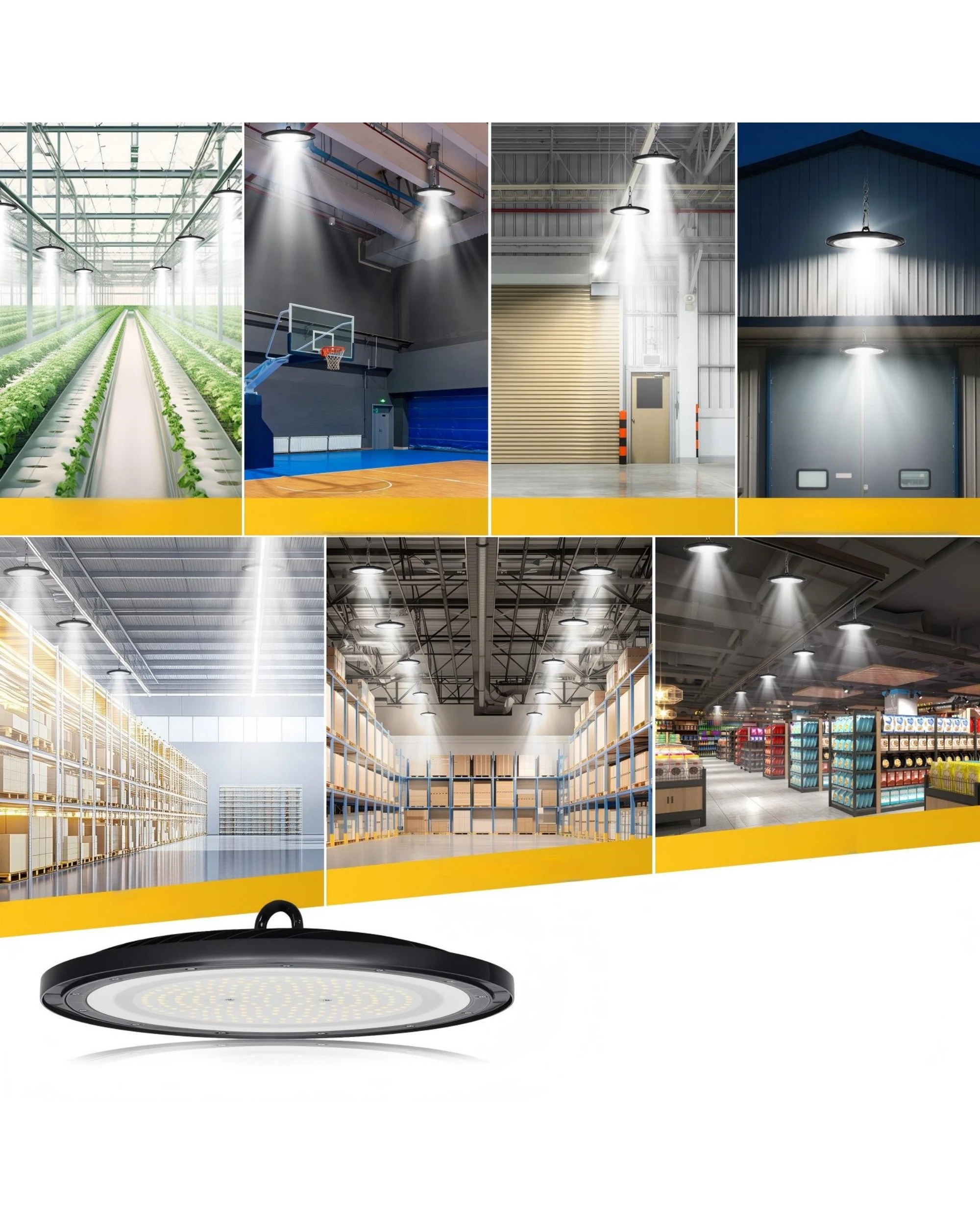 8 Advwin High Bay Light 6500K 21000LM 1 Pack IP65 Waterproof  - Black, 8 of 8