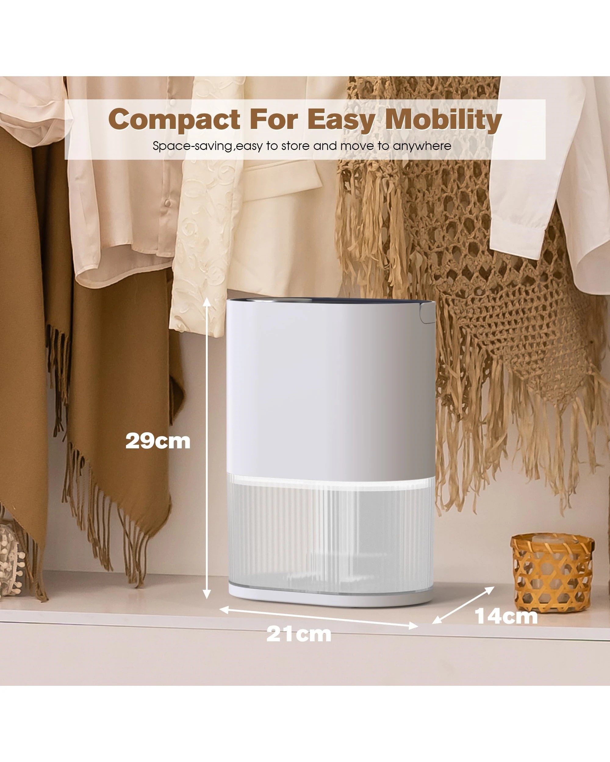 6 Advwin Air Dehumidifiers 2L with Constant Humidity, 6 of 6