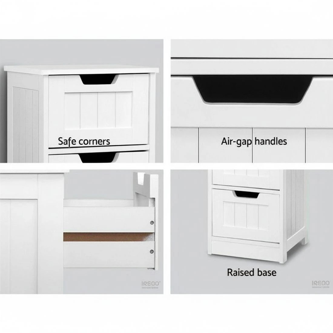 6 Artiss 4 Chest of Drawers Bedroom Storage Tallboy Cabinet Clothes Organizer Smooth Runners Easy Assembly - White, 6 of 8