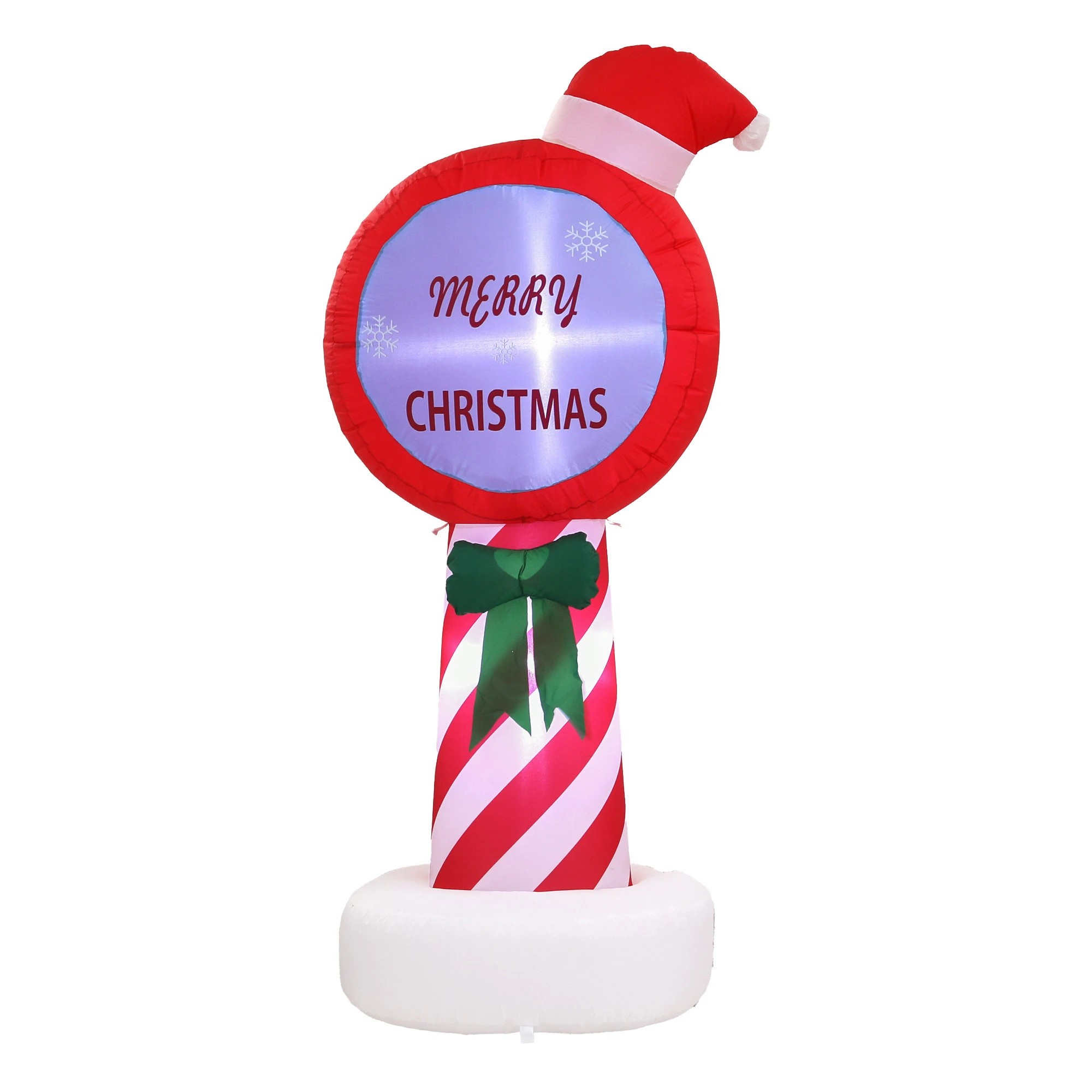 1 Jingle Jollys Christmas Inflatable Pole 1.8M Height LED Outdoor Decorations Illuminated - Red, 1 of 9