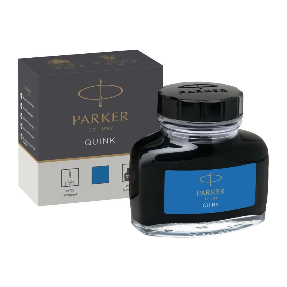 3 Parker Quink Ink Bottle Washable Blue 57mL, 3 of 9