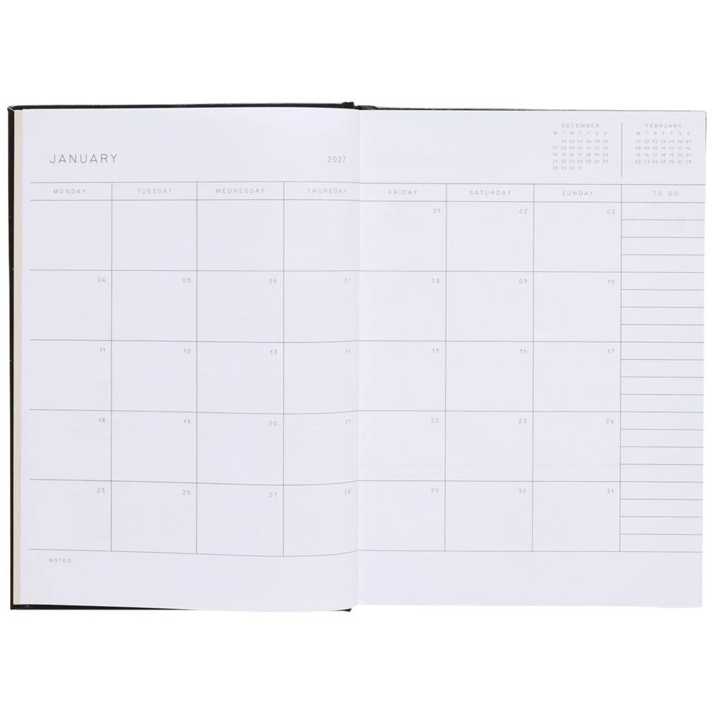 4 Officeworks A5 Day to Page 2027 Diary Black, 4 of 7