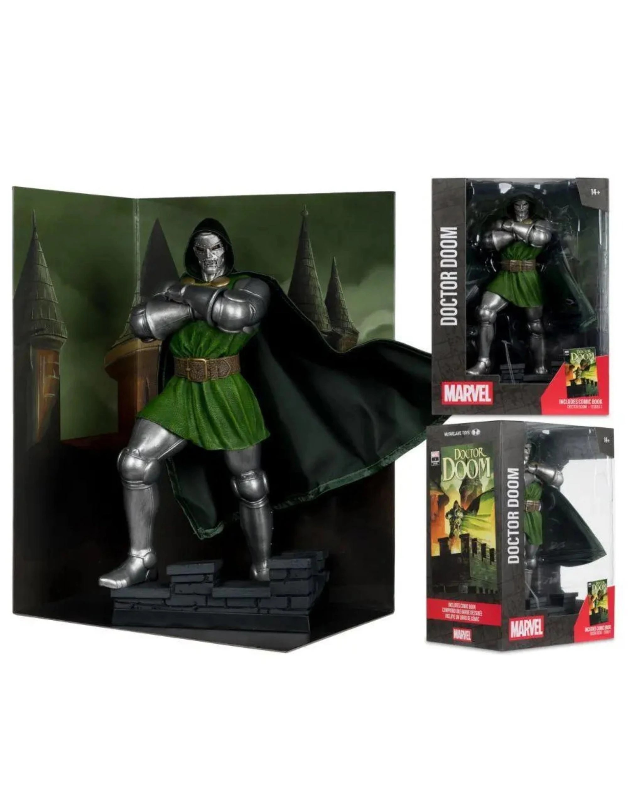 2 McFarlane Marvel Doctor Doom Comic #1 1:6 Scale Figure, 2 of 9