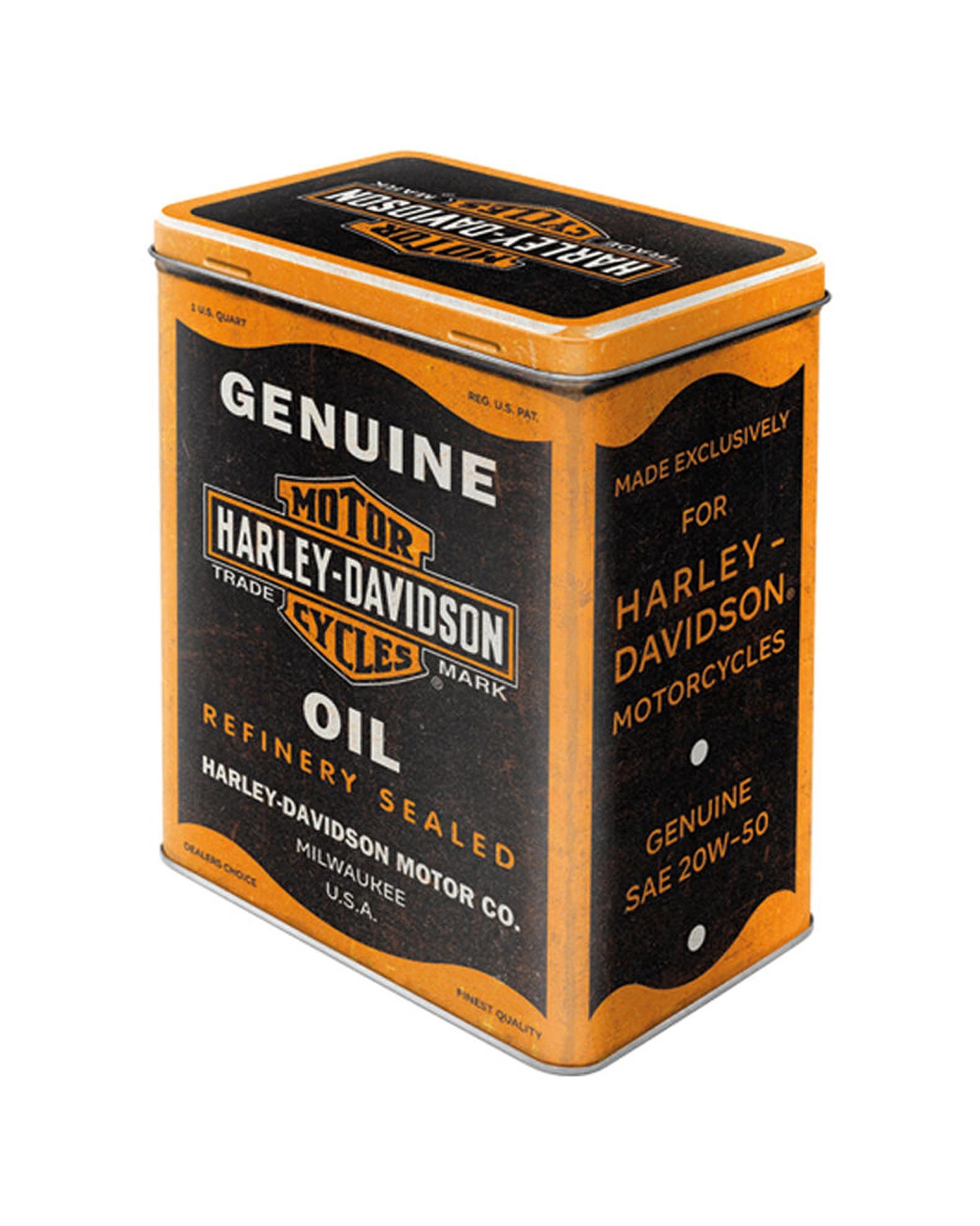 1 Nostalgic-Art Large Storage Tin Box - Harley Davidson - Multi, 1 of 1