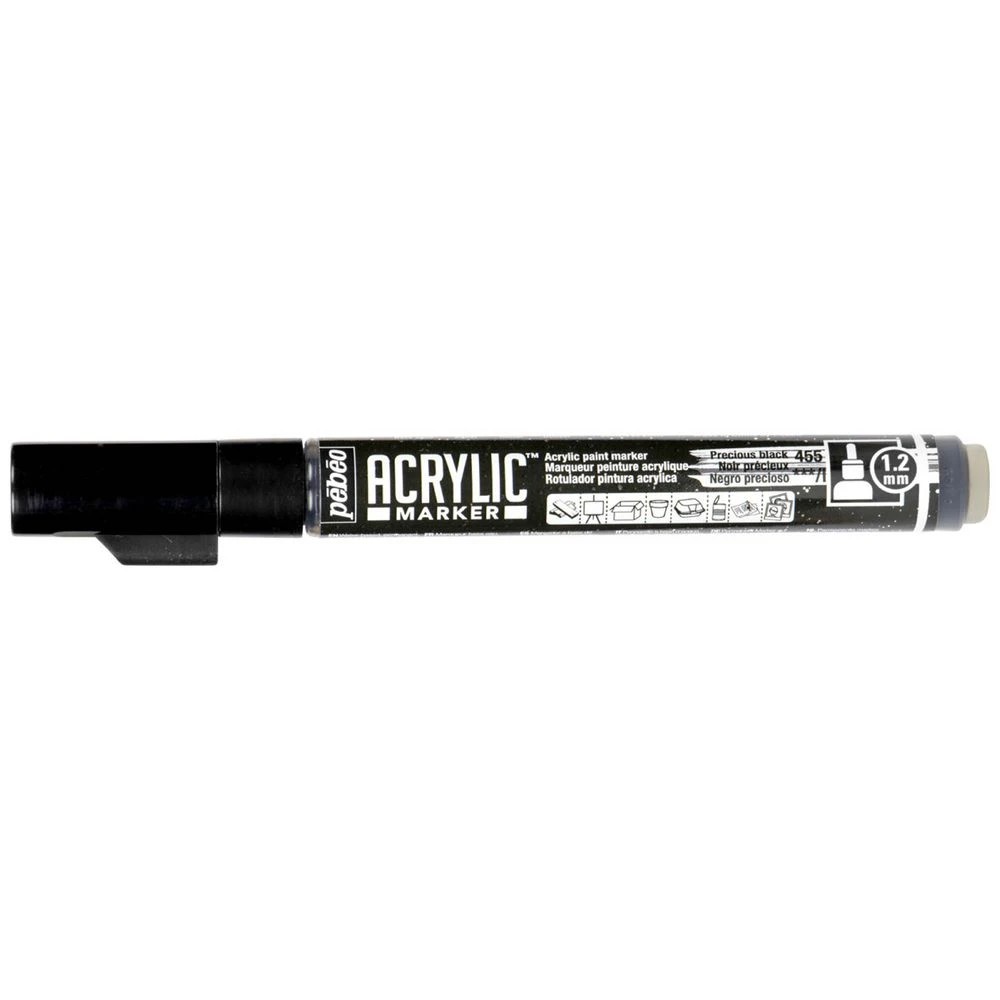 1 Pebeo Acrylic Paint Marker 1.2mm Precious Black, 1 of 3
