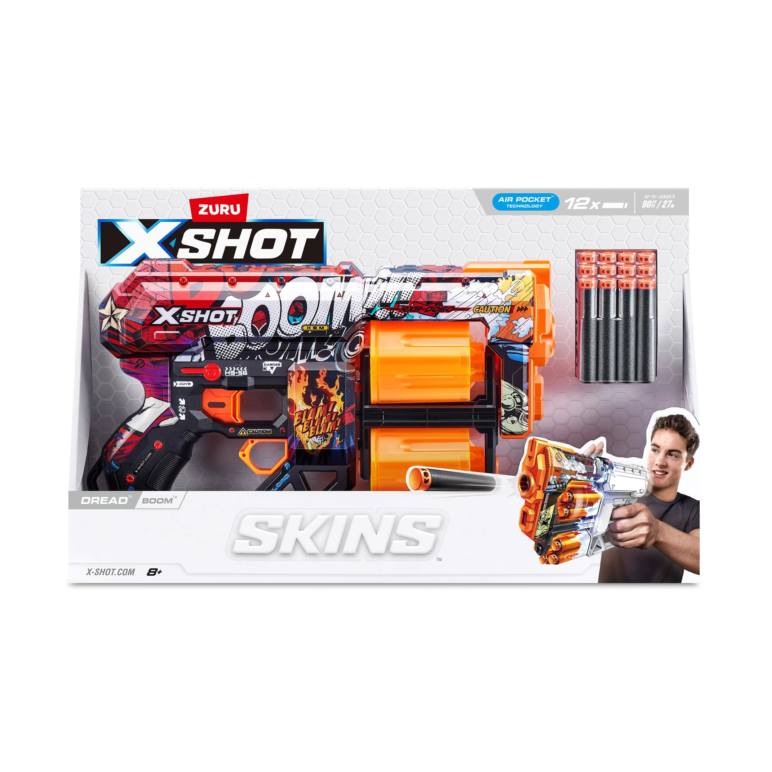 1 Zuru X-Shot Skins Dread Dart Blaster - Boom, 1 of 9