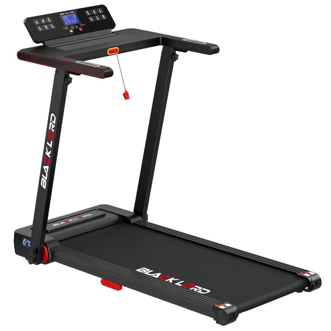 1 Black Lord Treadmill Electric Walking Pad Fully Foldable with Desktop 450mm Belt - Black, 1 of 10