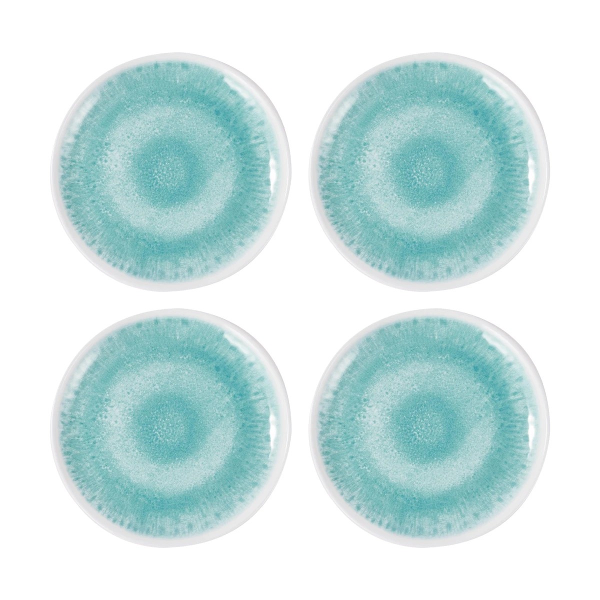 1 4 Pack Mint Glazed Look Side Plates, 1 of 7