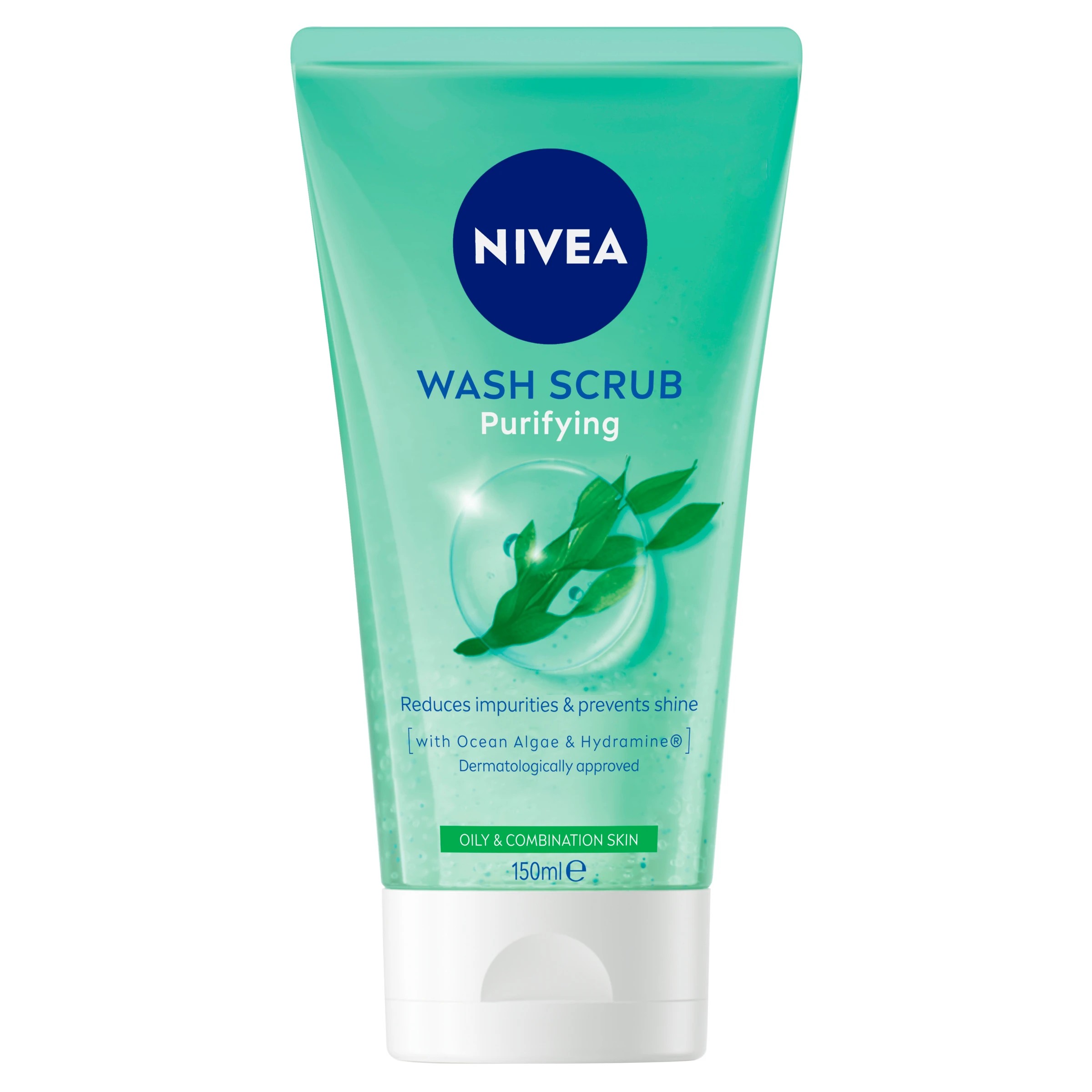 1 Nivea Purifying Wash Scrub 150ml - Ocean Algae and Hydramine, 1 of 8