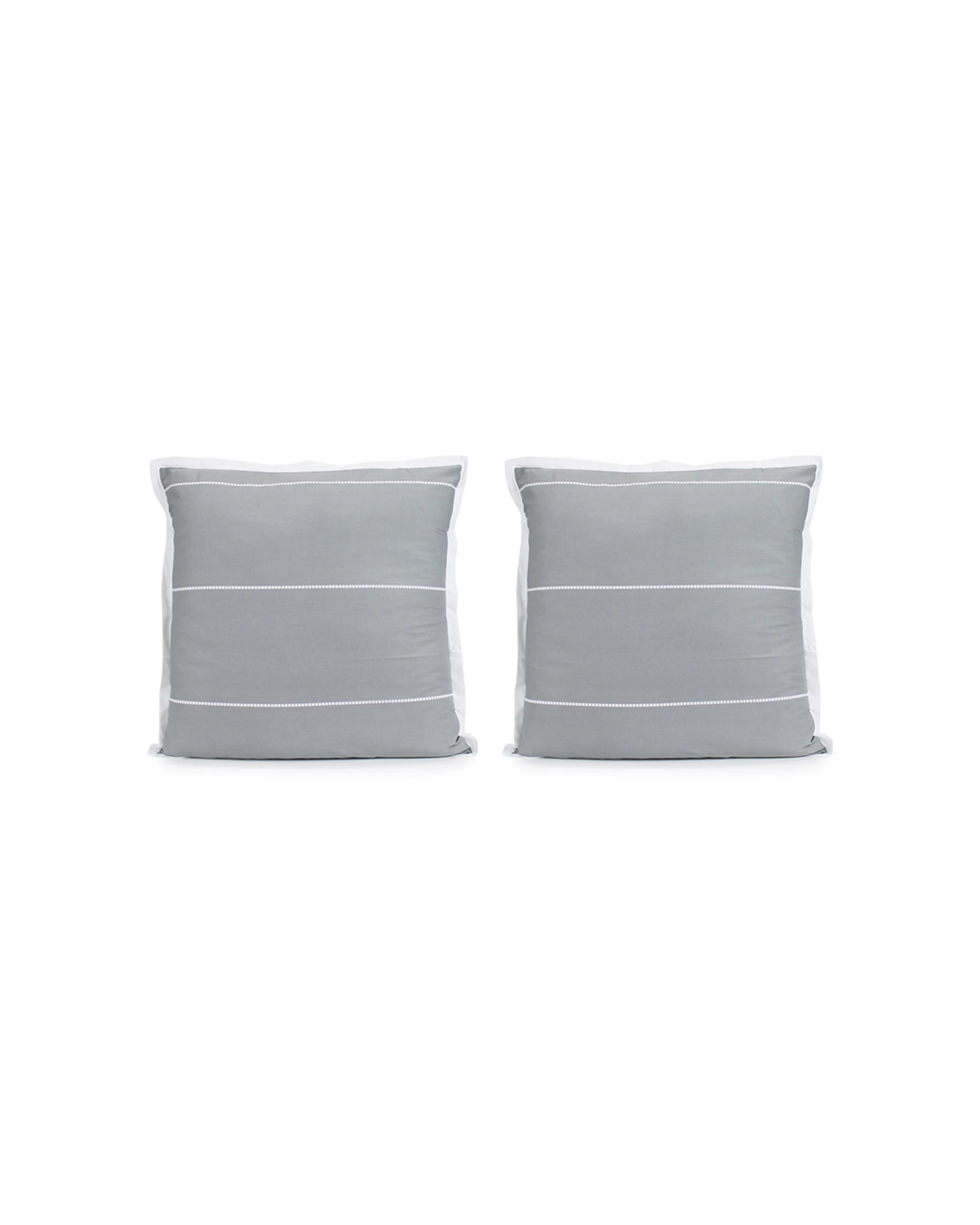 1 Jason Commercial Calista Euro Pillow Case Granite 2PK 65x65cm - Multi, 1 of 3