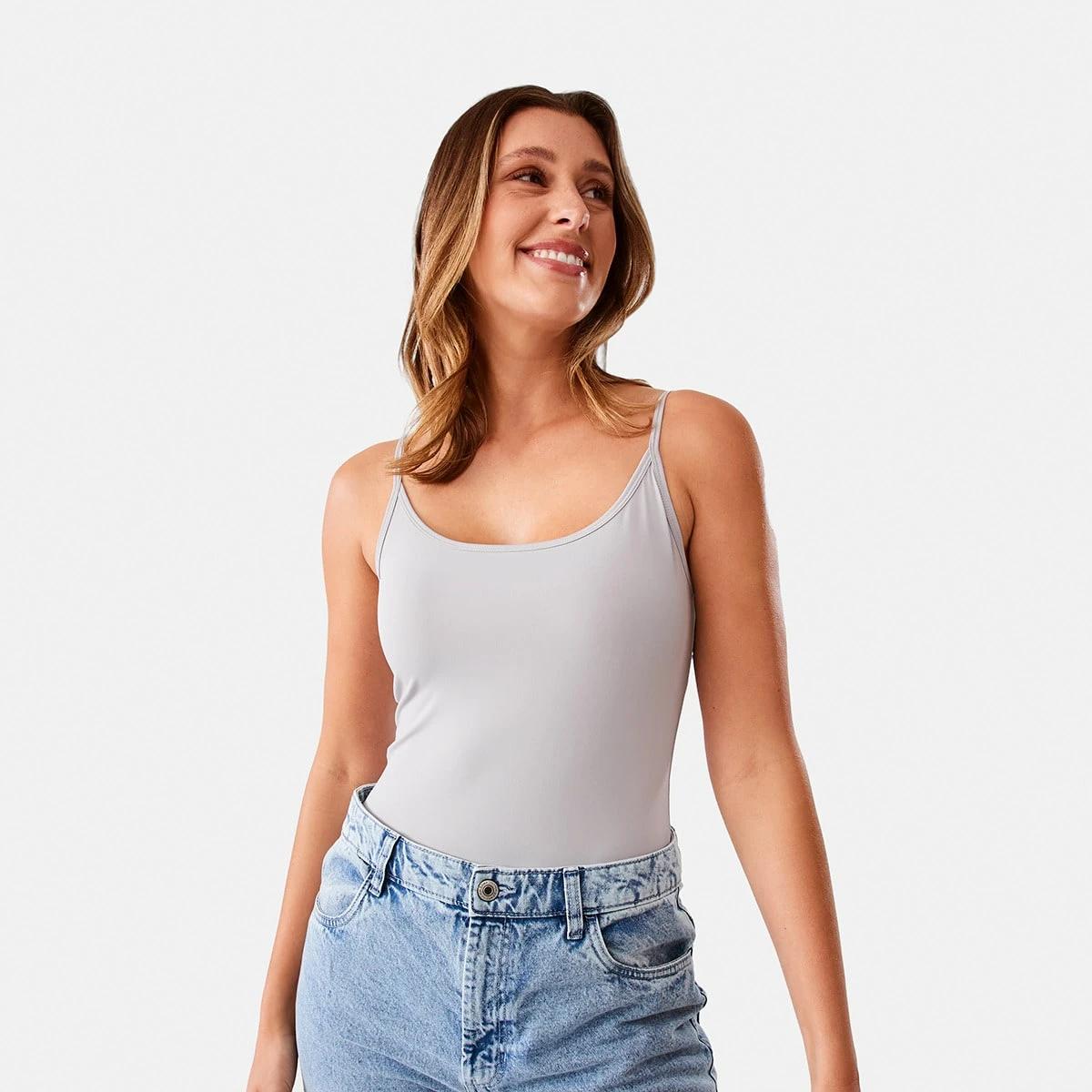 1 Sleeveless Luxe Cami Soft Ash, 1 of 6