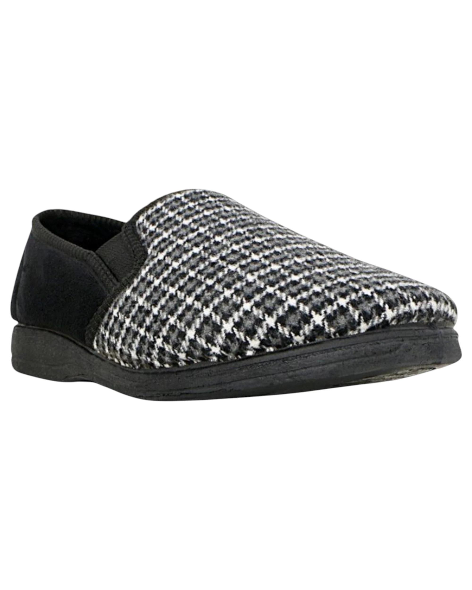 3 Grosby Mens Peter Charcoal/ Black Slippers Shoes Slip On CHARCOAL/BLACK, 3 of 3