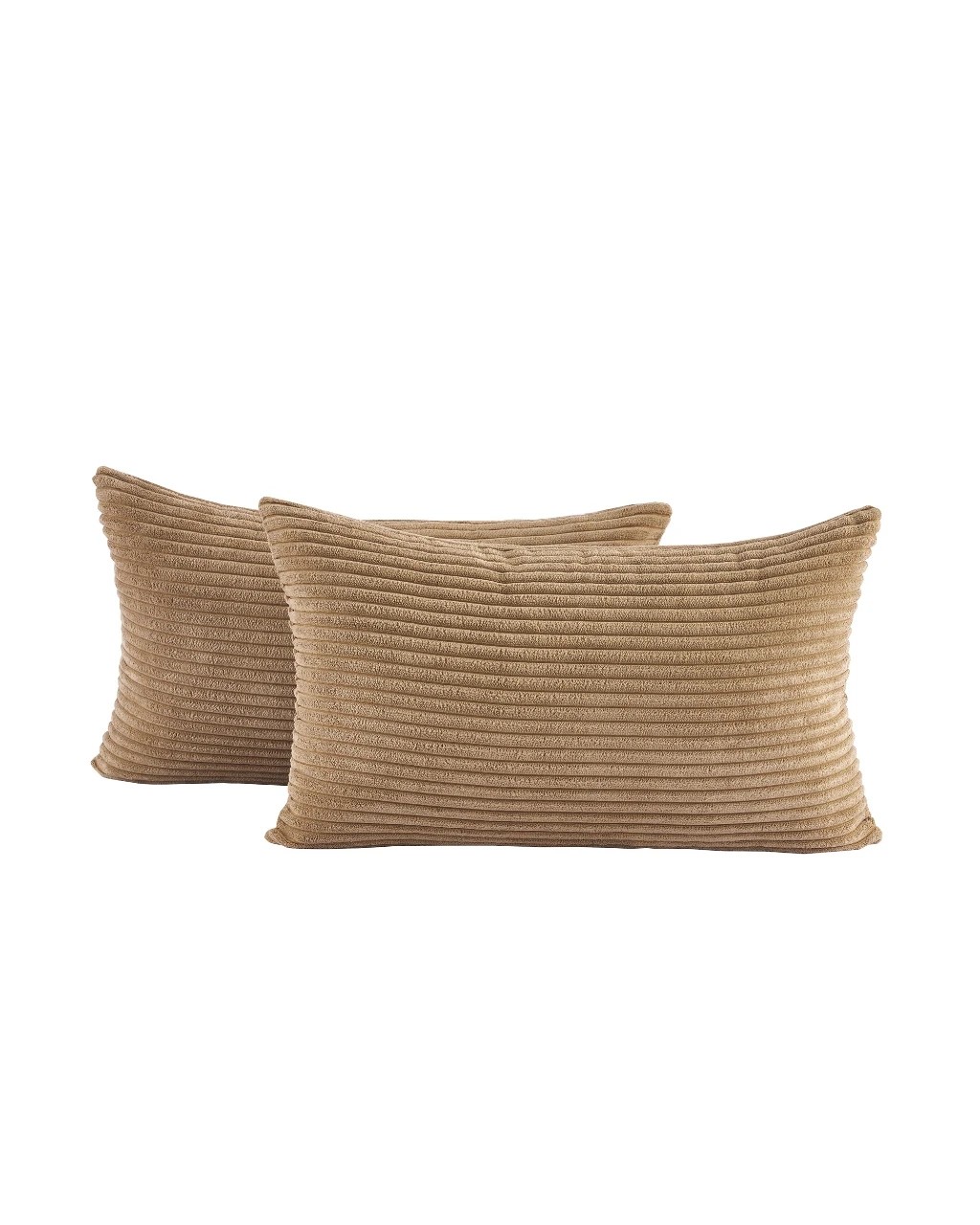 2 Gioia Casa 2-Pack Corduroy Velvet Cushion Covers 30x50cm - Camel, 2 of 2