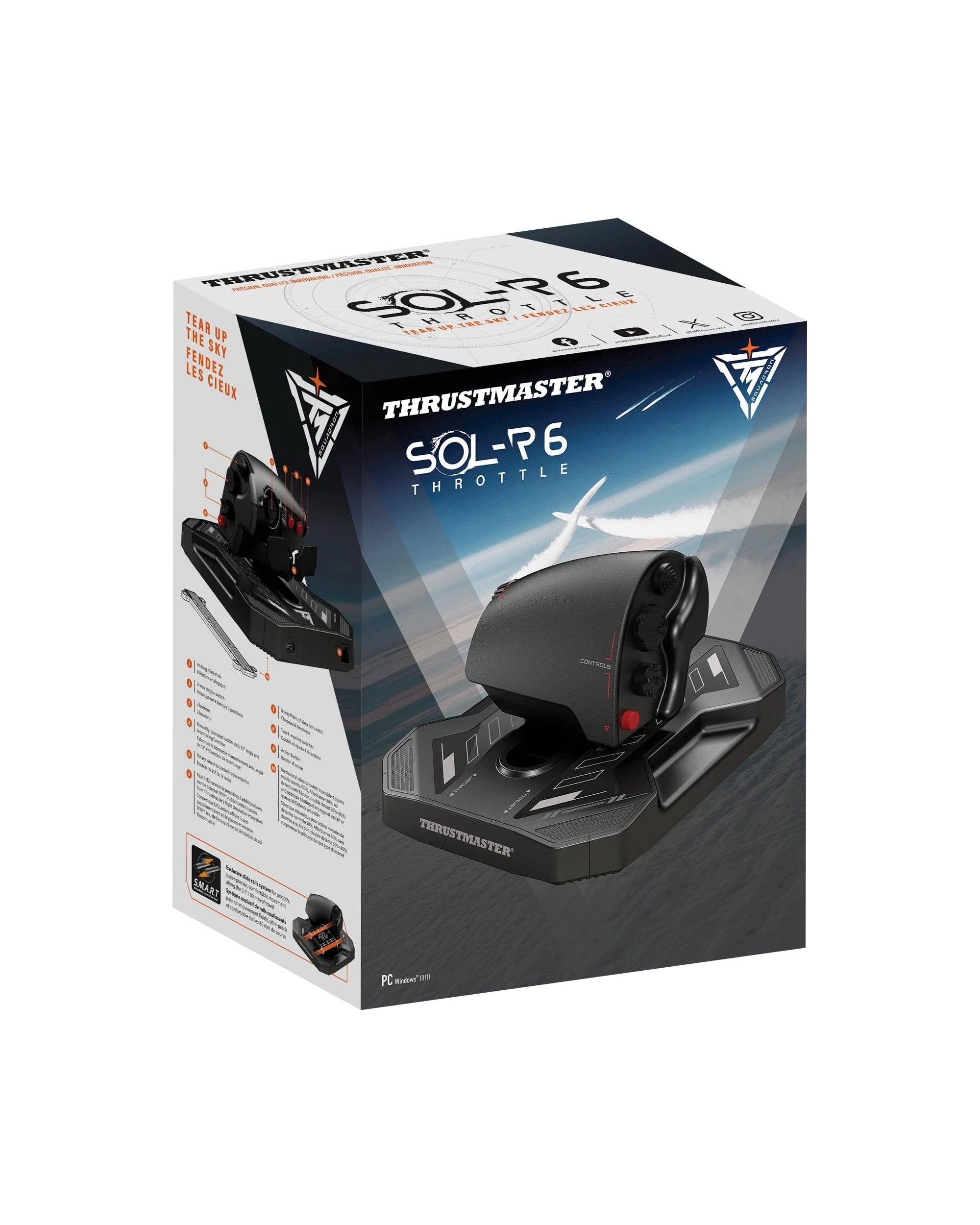 7 Thrustmaster Sol-R 6 Throttle - Throttle for Flight Simulation on PC - Black, 7 of 7