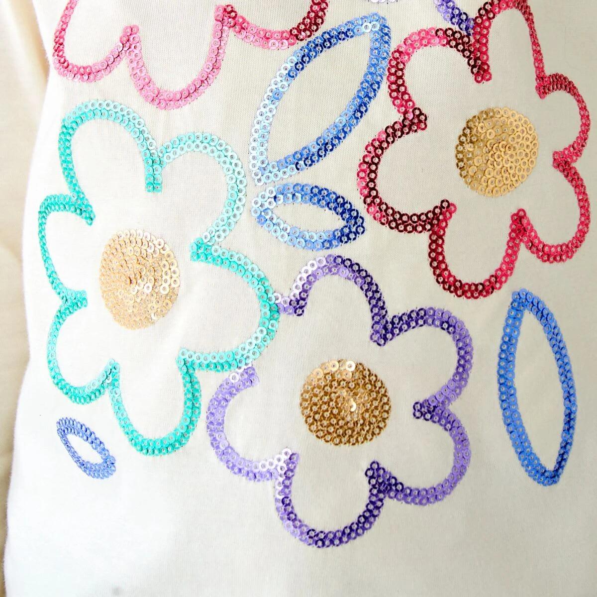 4 Sequin T-shirt Flower, 4 of 8