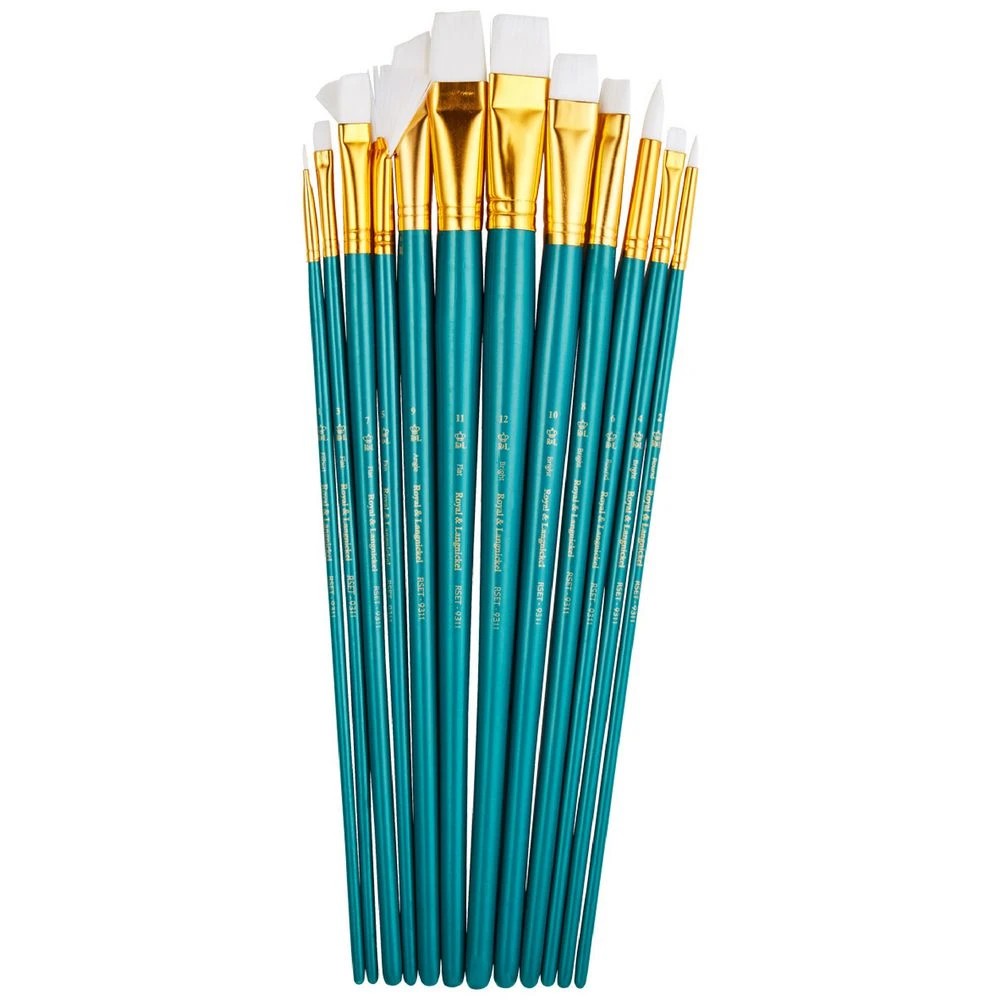 1 Royal & Langnickel Medium White Paintbrush Set 12 Piece, 1 of 3