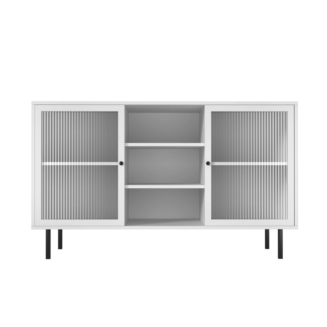 7 Oikiture Sideboard Buffet Glass Door
 - White, 7 of 10