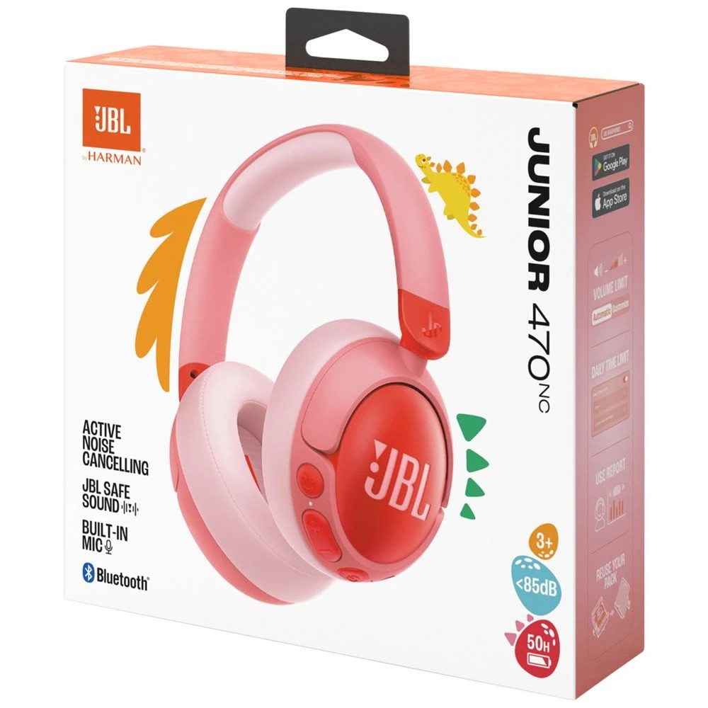 8 JBL JR470 Kids Bluetooth Noise Cancelling Headphones Pink, 8 of 8