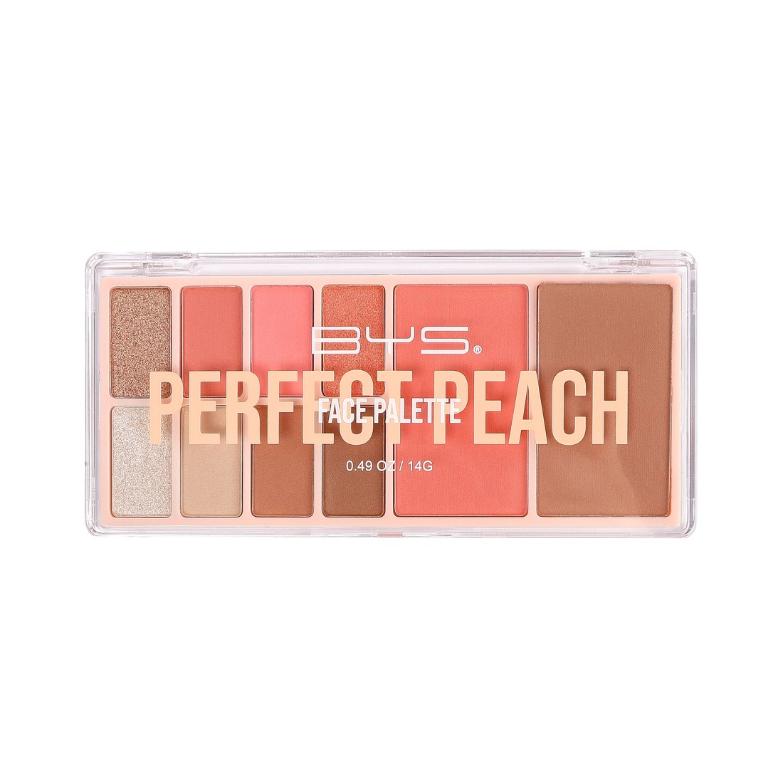 1 BYS 10 Shades Face Palette - Perfect Peach, 1 of 4