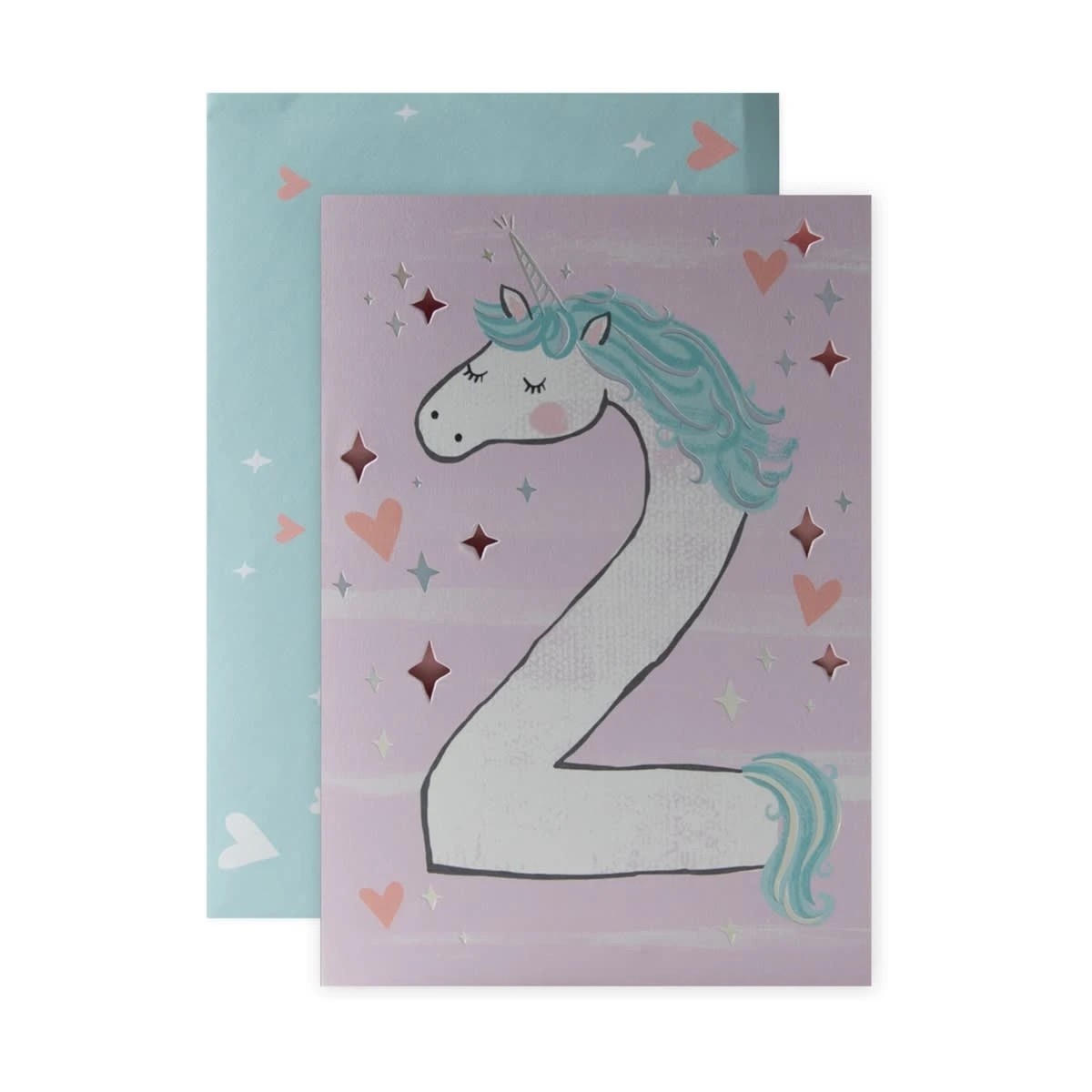 1 Connections from Hallmark 2nd Birthday Card - Unicorn Number, 1 of 3