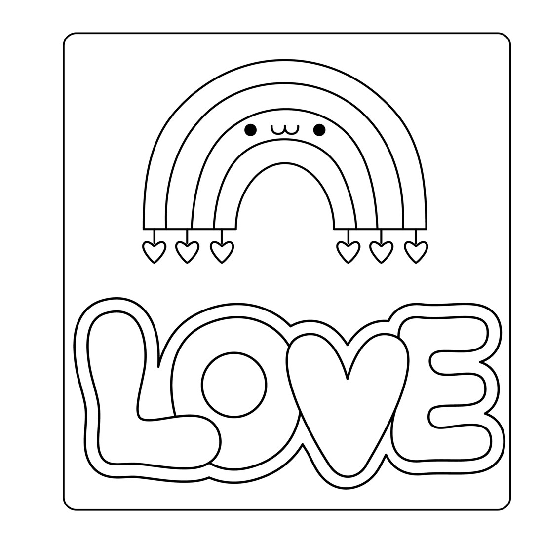 2 Love & Hearts Bold & Easy Colouring Book, 2 of 4
