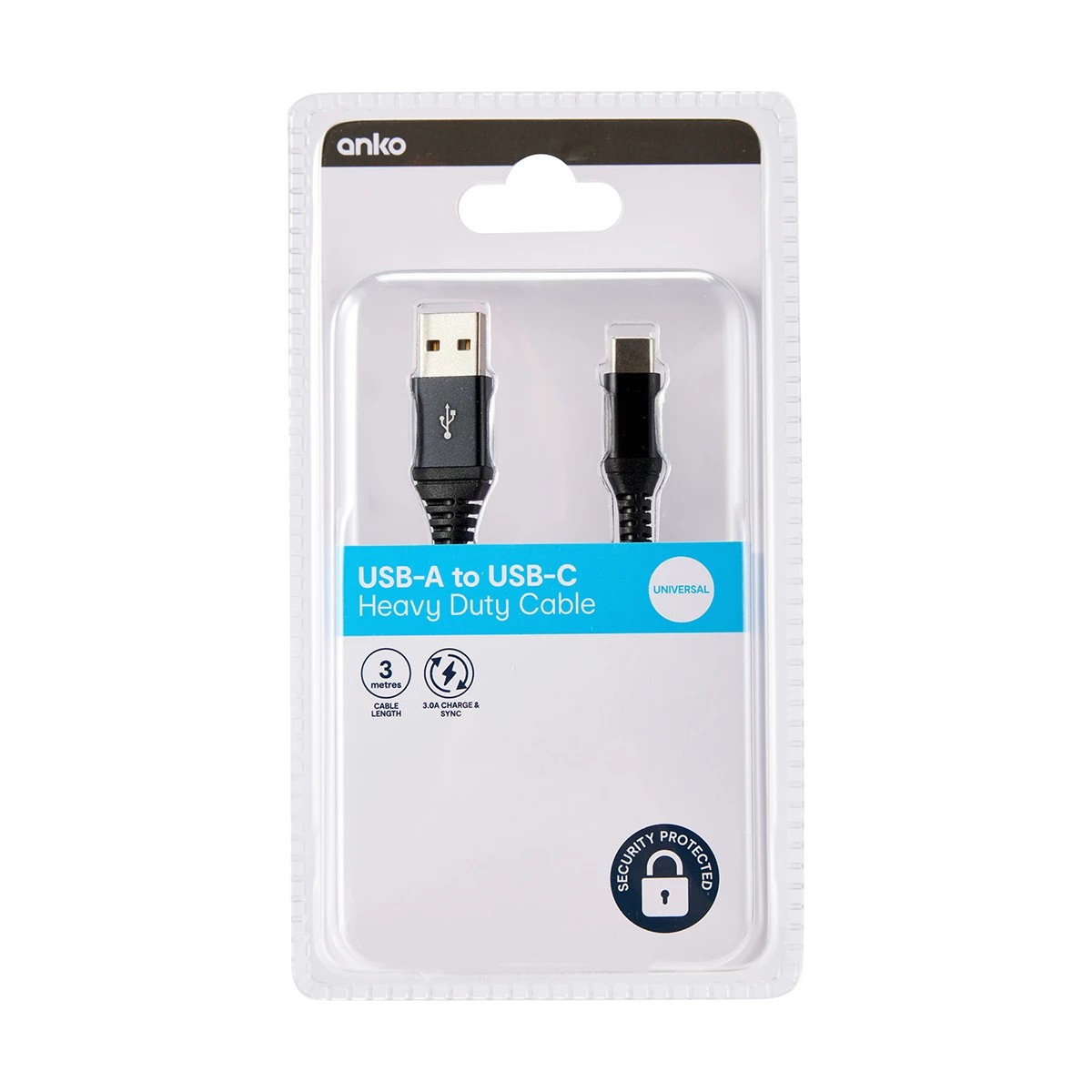 4 USBC Heavy Duty Cable 3m - Black, 4 of 4