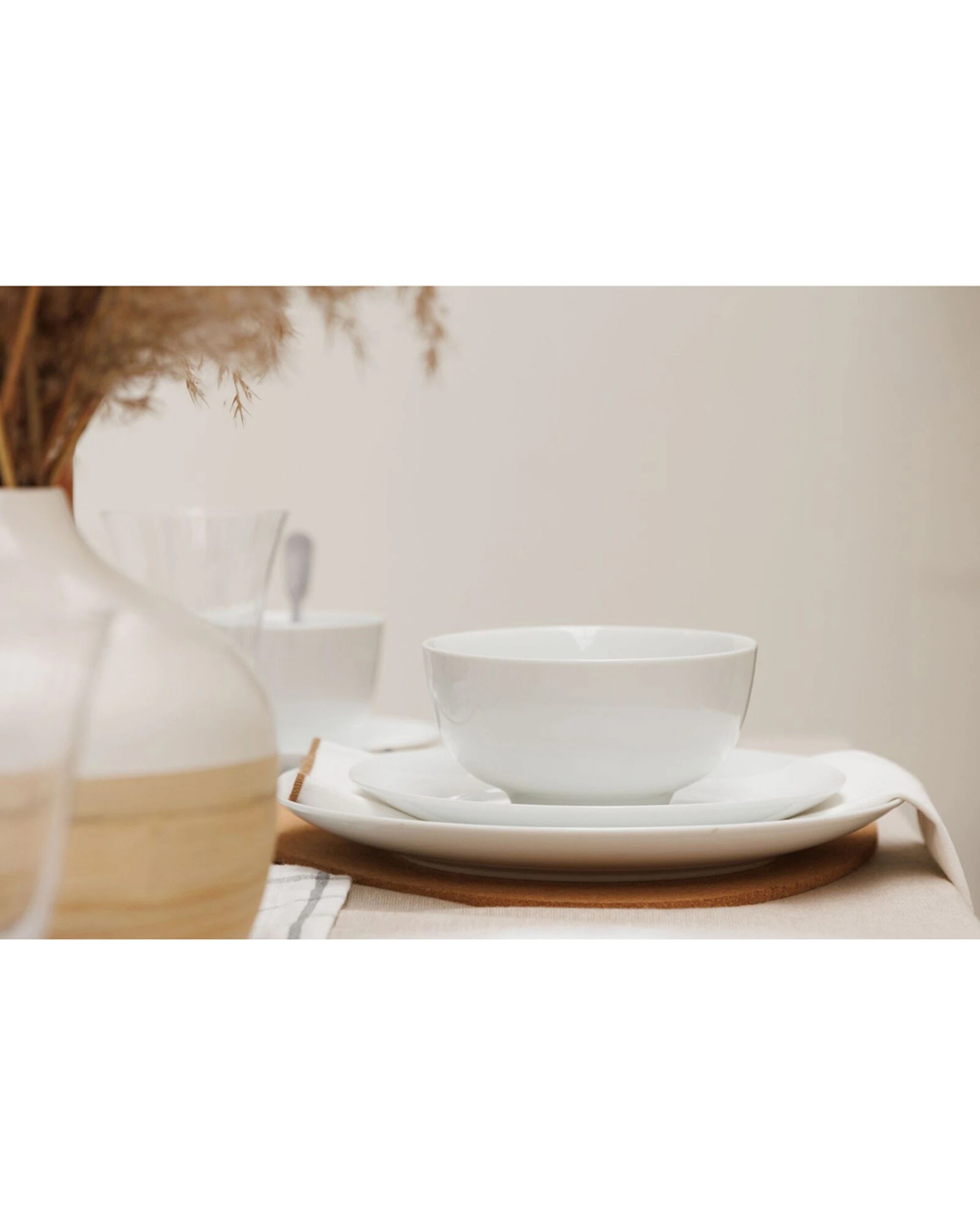 4 Mikasa 4pc Chalk Kitchen Porcelain Cereal Bowl Set 14cm - White, 4 of 8