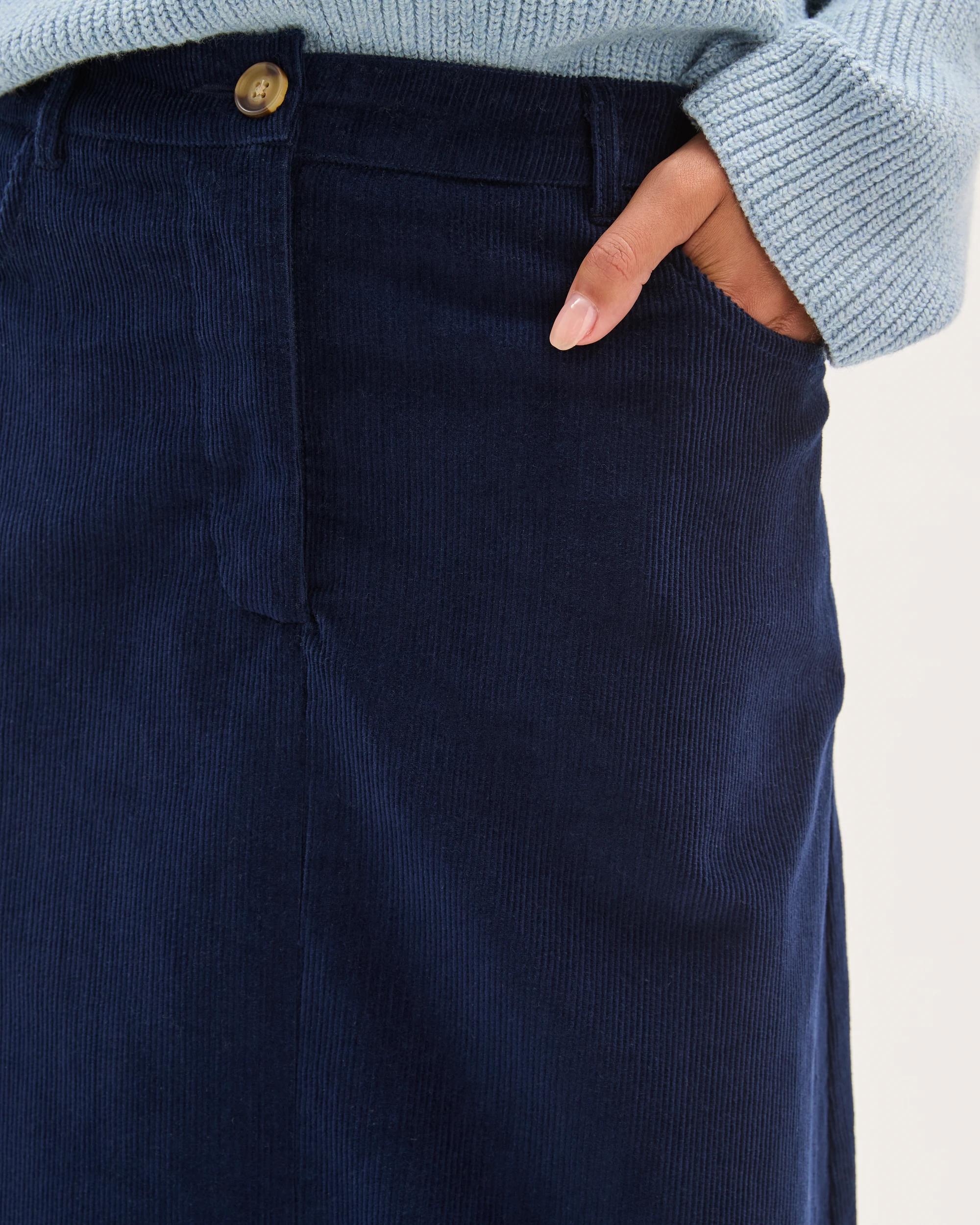 5 Target Woman Corduroy Midi Skirt NAVY BLAZER, 5 of 7