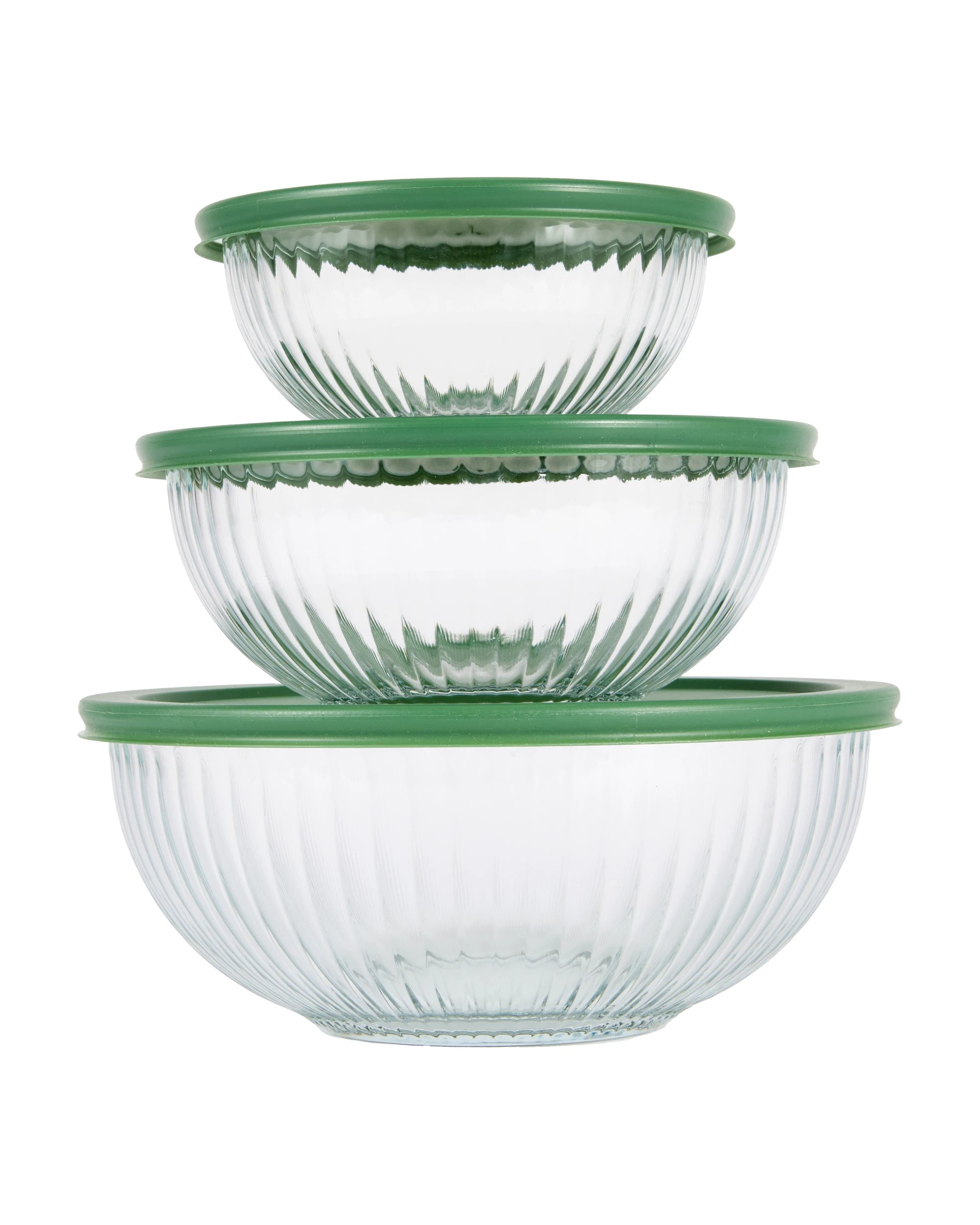 1 Set of 3 Glass Bowls with Lid, 1 of 8